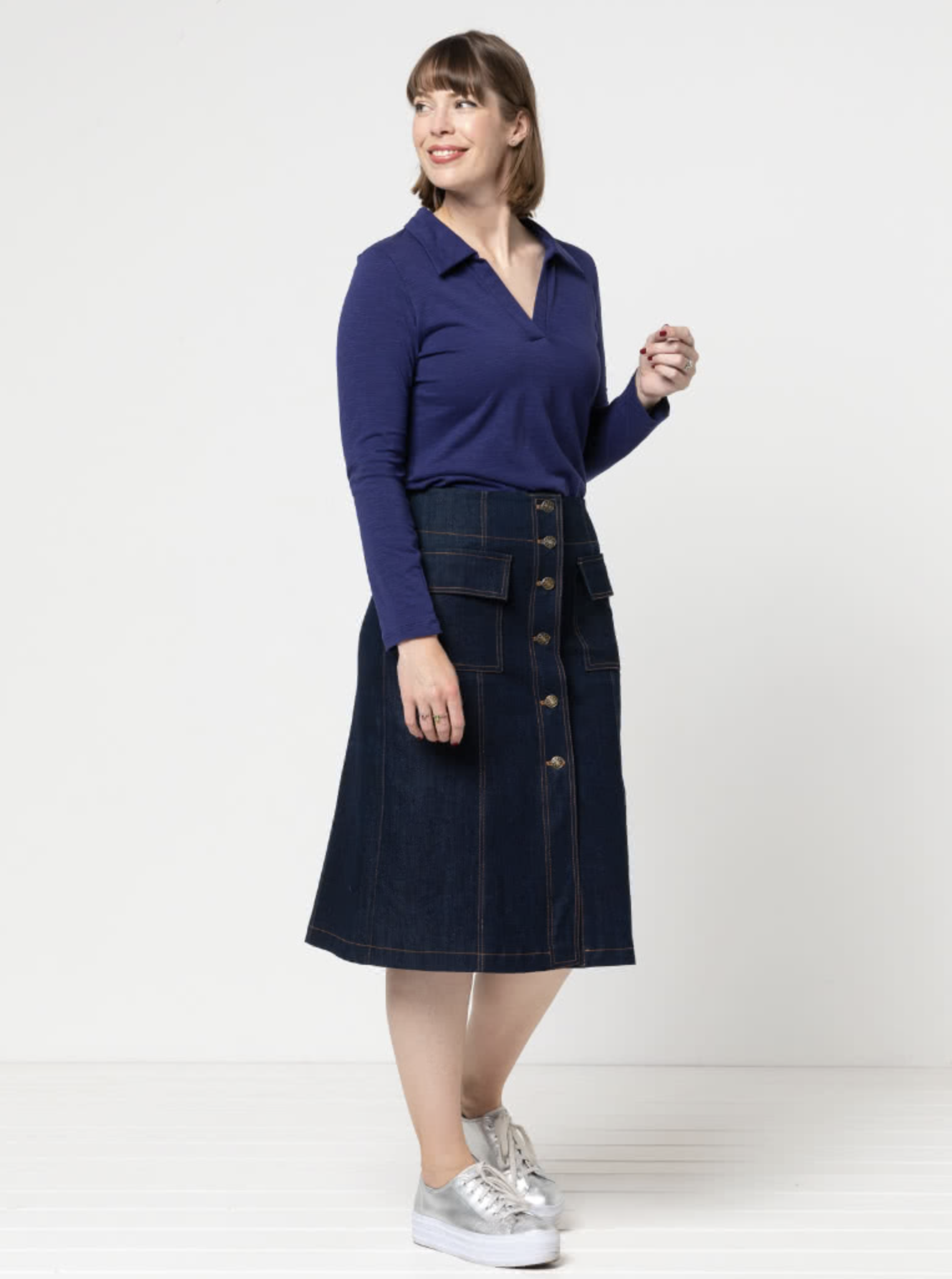 Style Arc Raph Knit Polo Top – The Fold Line