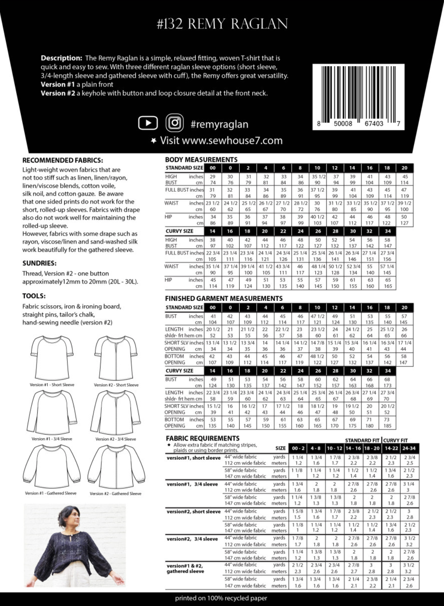 Sew House Seven Remy Raglan Top