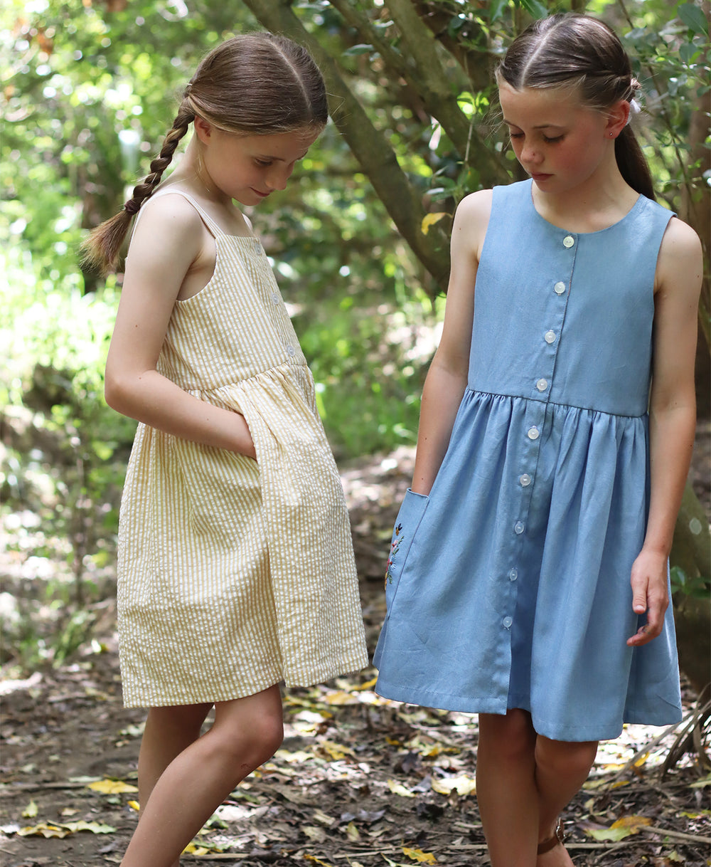 Below the Kōwhai Baby/Child/Teen Rimu Dress