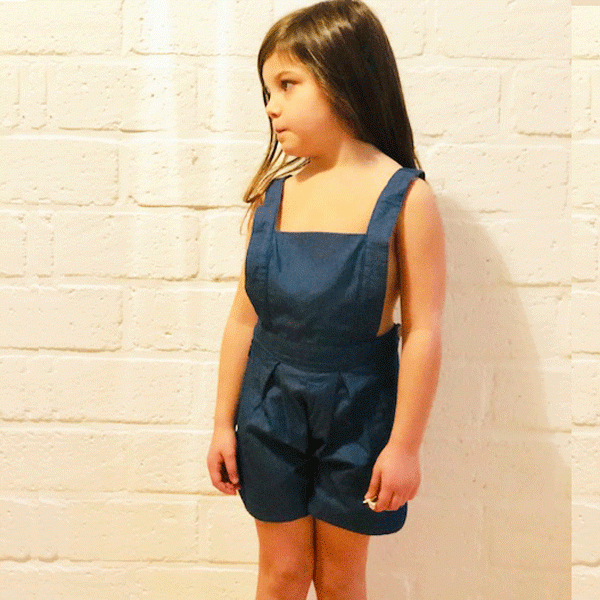 You Made My Day Children's 19th of January Ruffles Overall Shorts