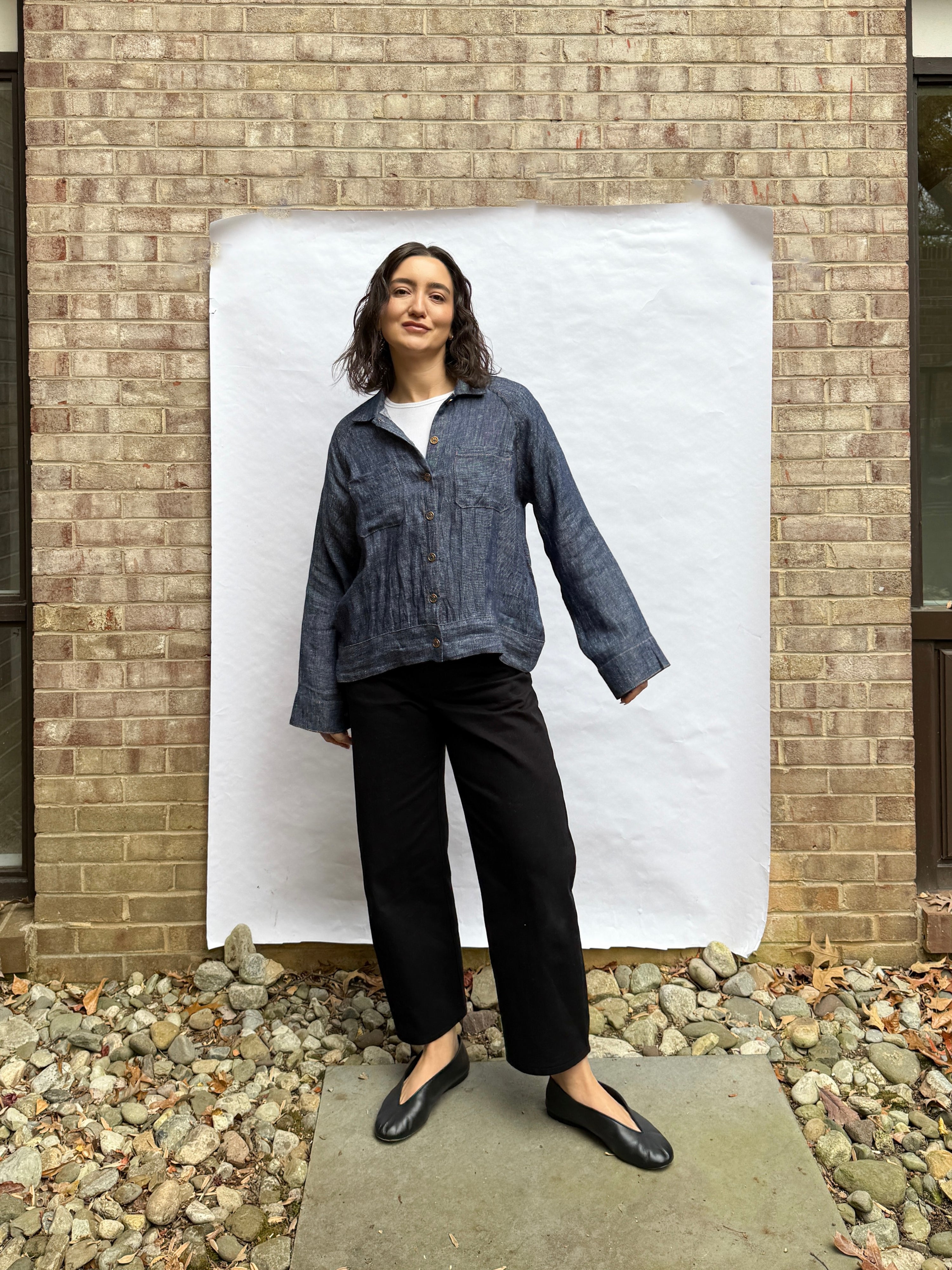 Paradise Patterns Rose Raglan Button Up