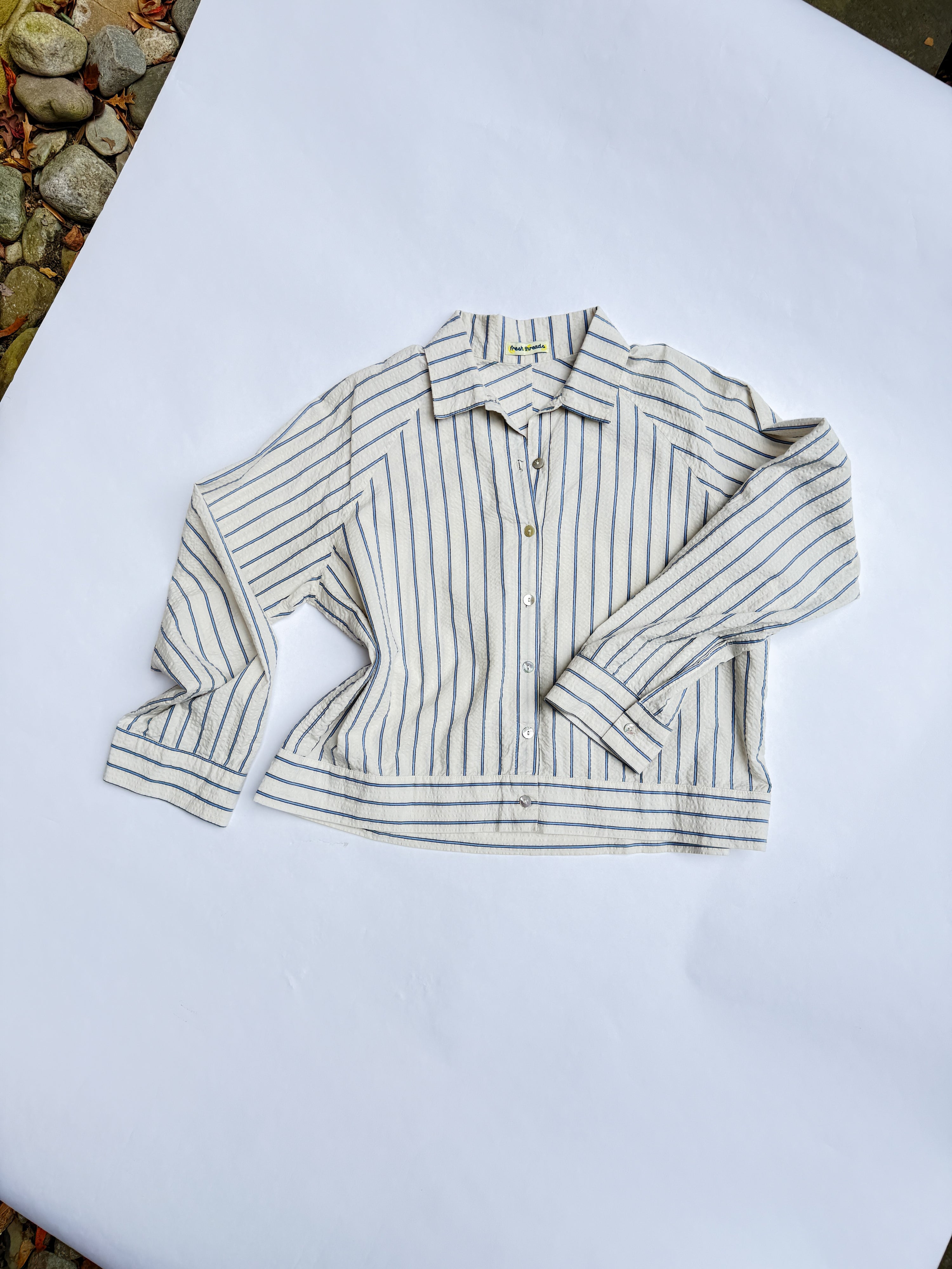 Paradise Patterns Rose Raglan Button Up