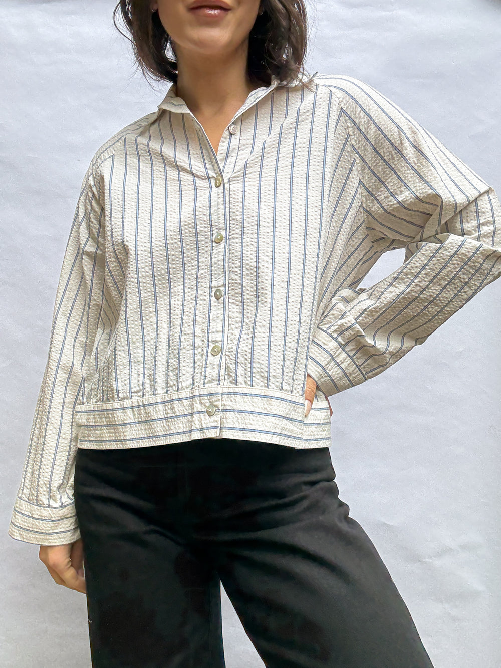 Paradise Patterns Rose Raglan Button Up