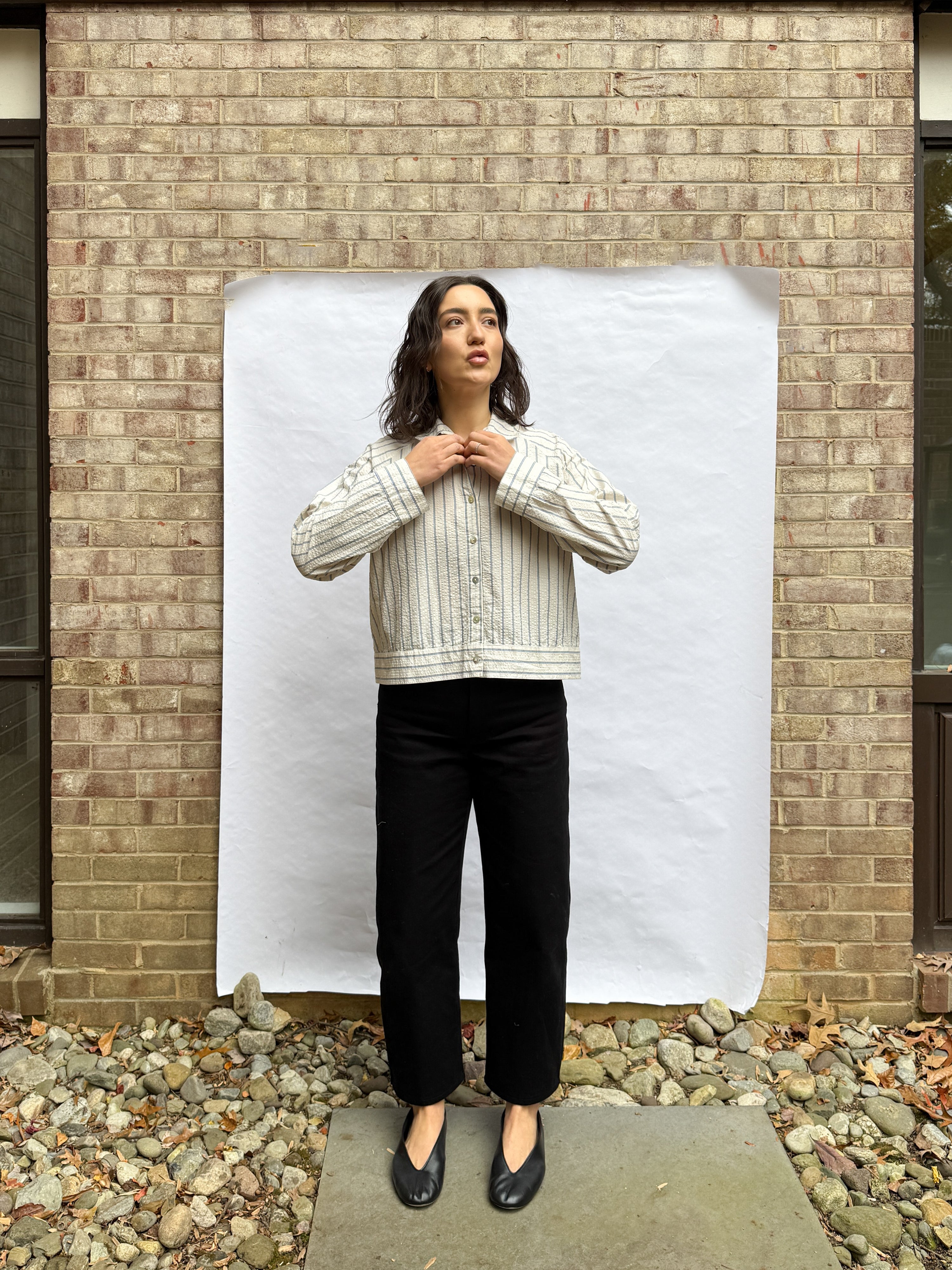 Paradise Patterns Rose Raglan Button Up