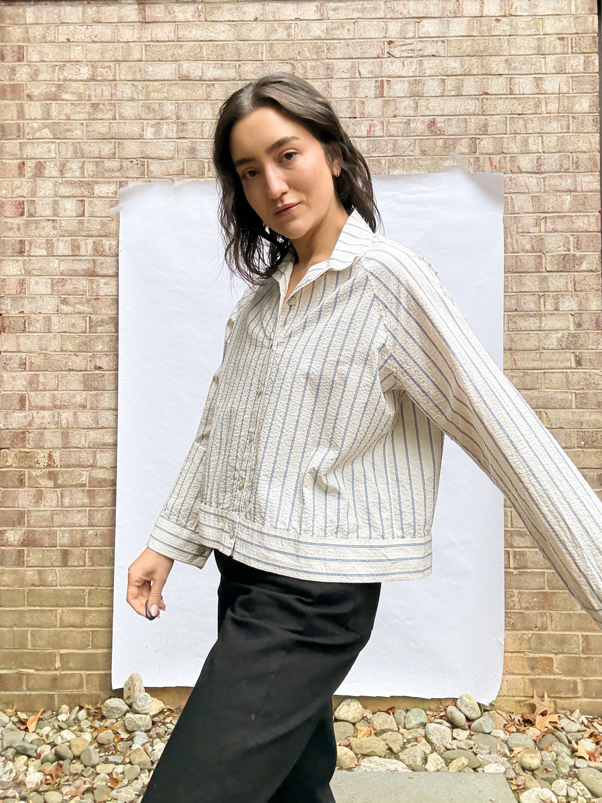 Paradise Patterns Rose Raglan Button Up