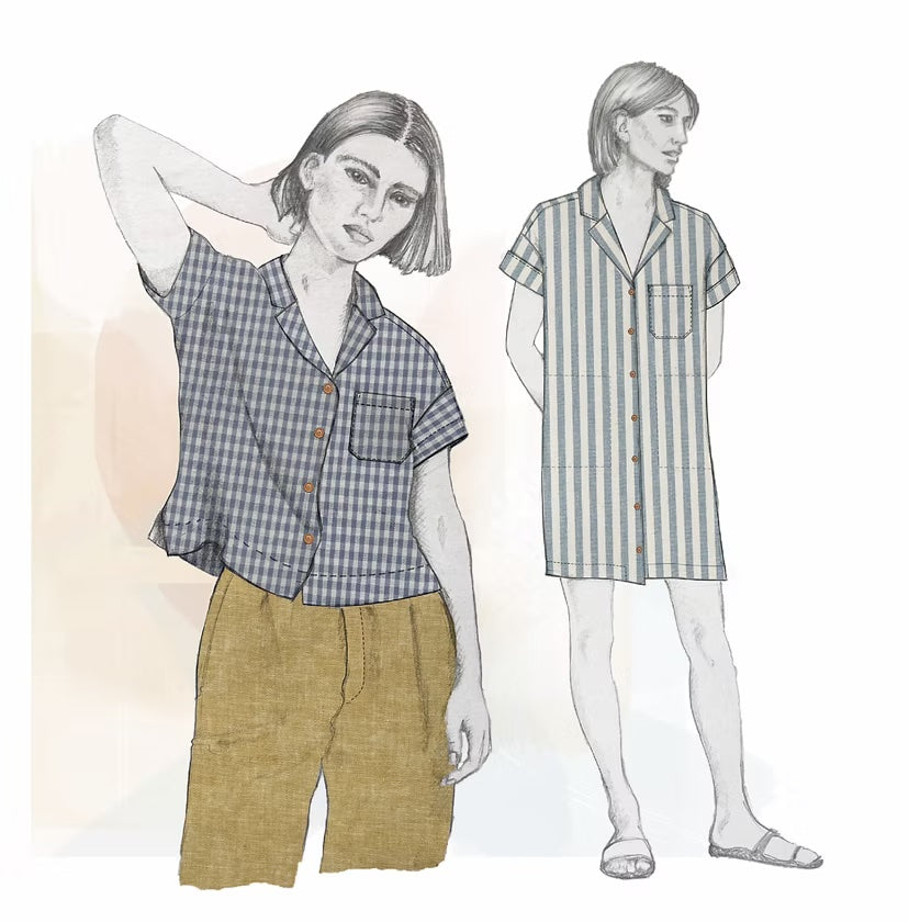 French Navy Rothko Dress and Shirt