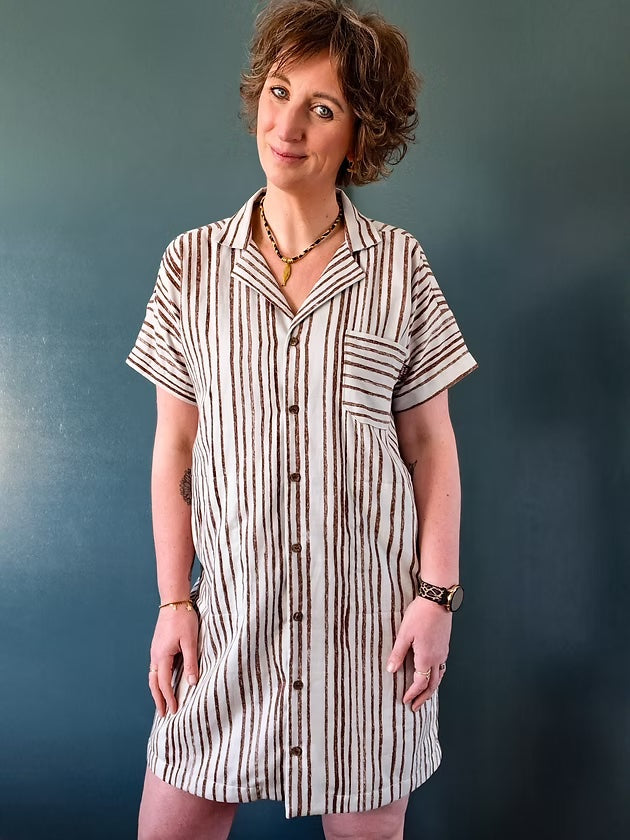 French Navy Rothko Dress and Shirt