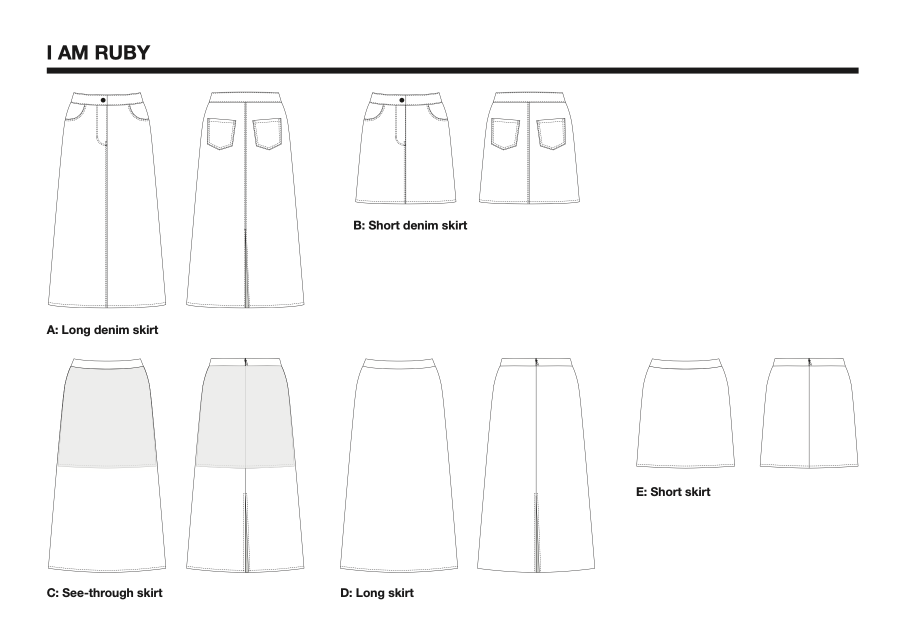 I AM Patterns Ruby Skirt