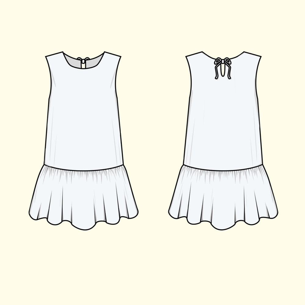 Puff and Pencil Ruffle Dress & Big T Sleeve – The Fold Line