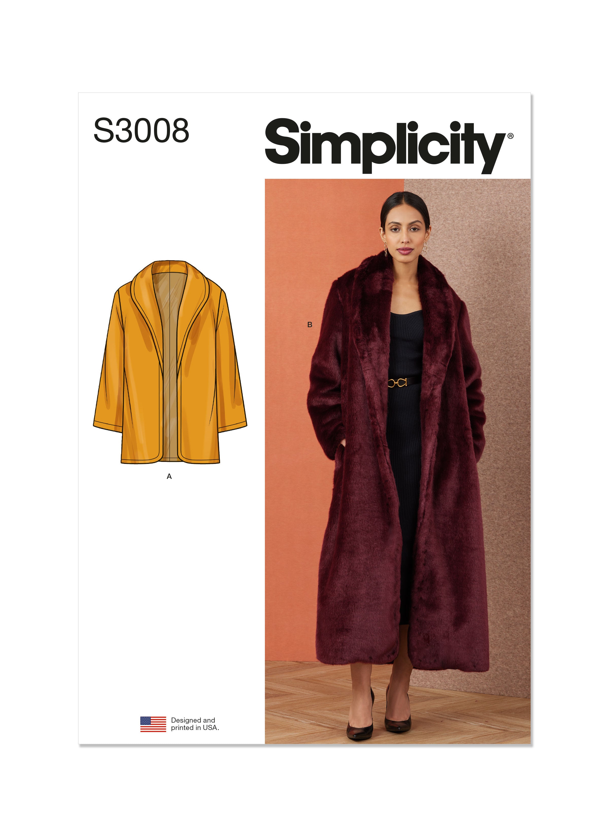 Simplicity Coat S3008 – The Fold Line