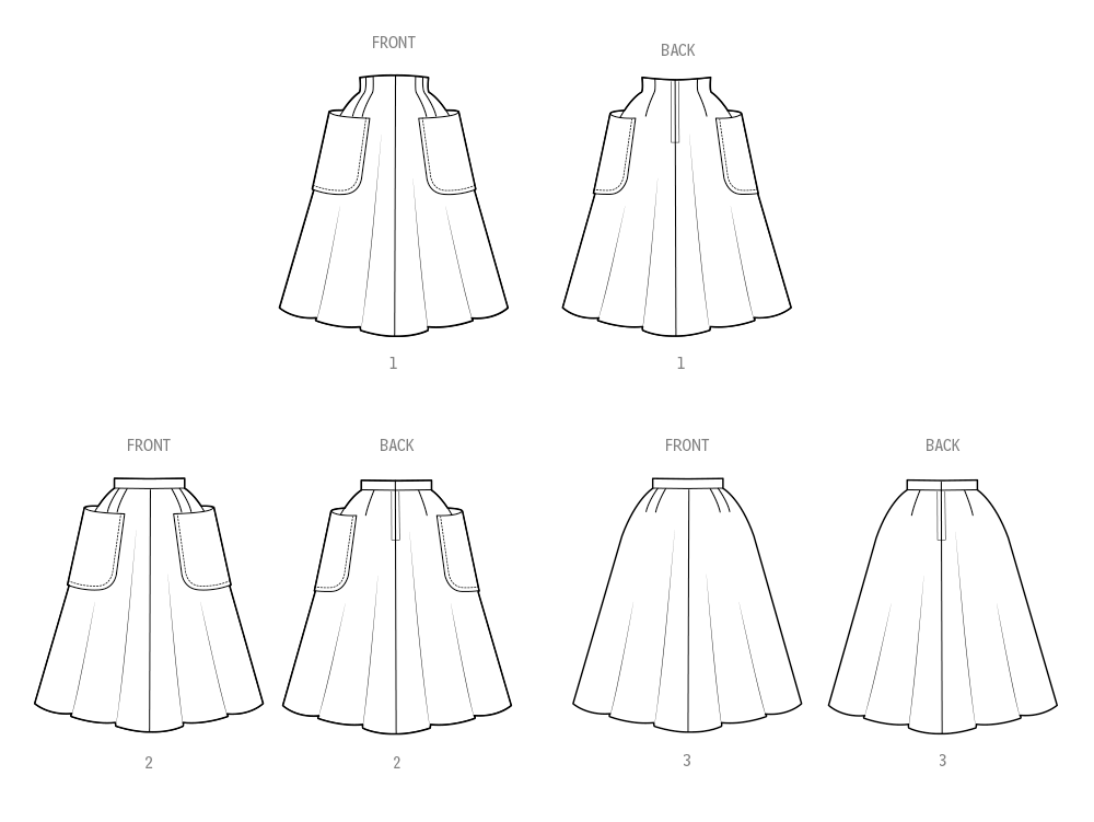 Simplicity Vintage Skirts S3016