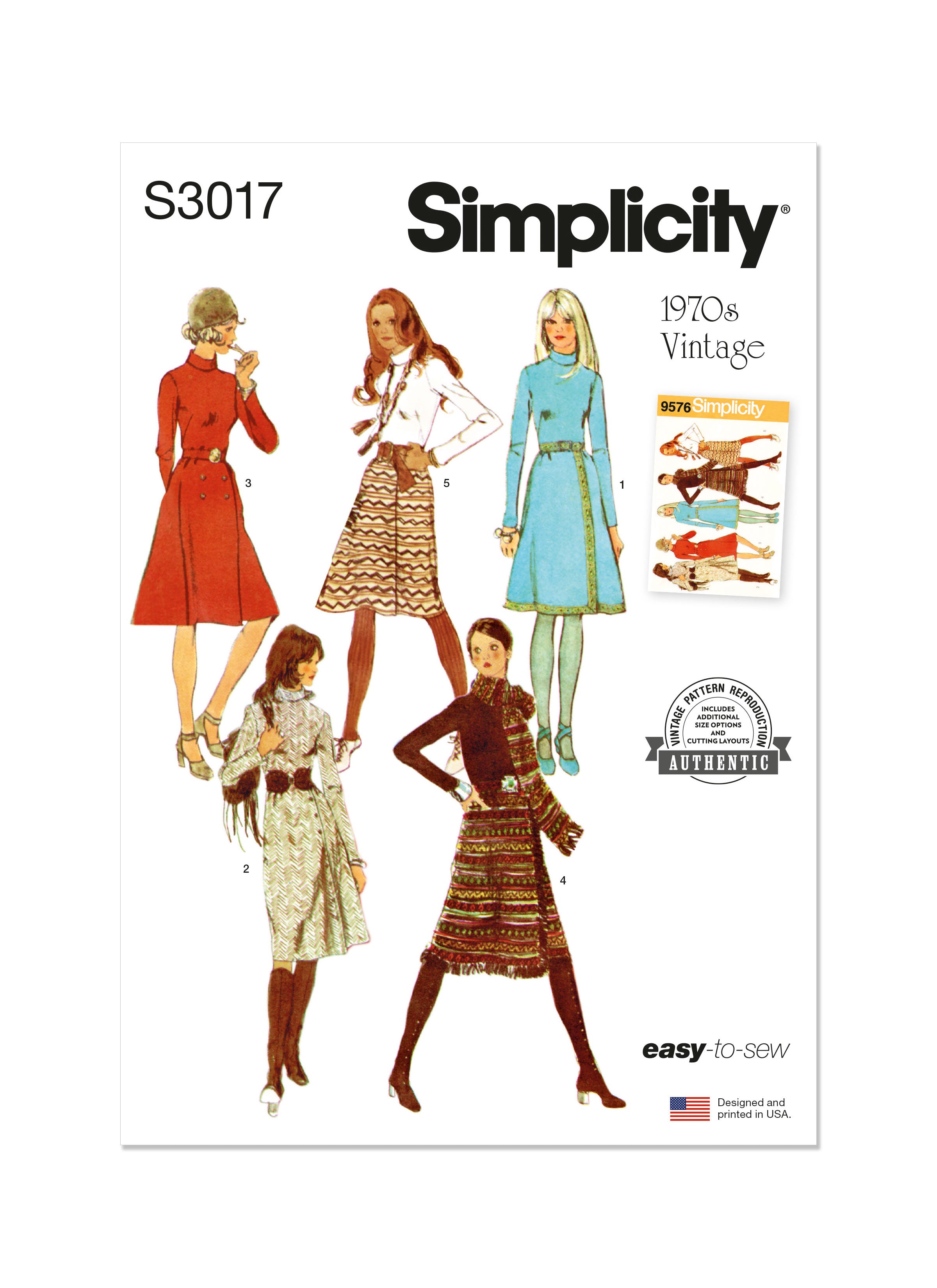 Simplicity Vintage Dress & Scarf S3017