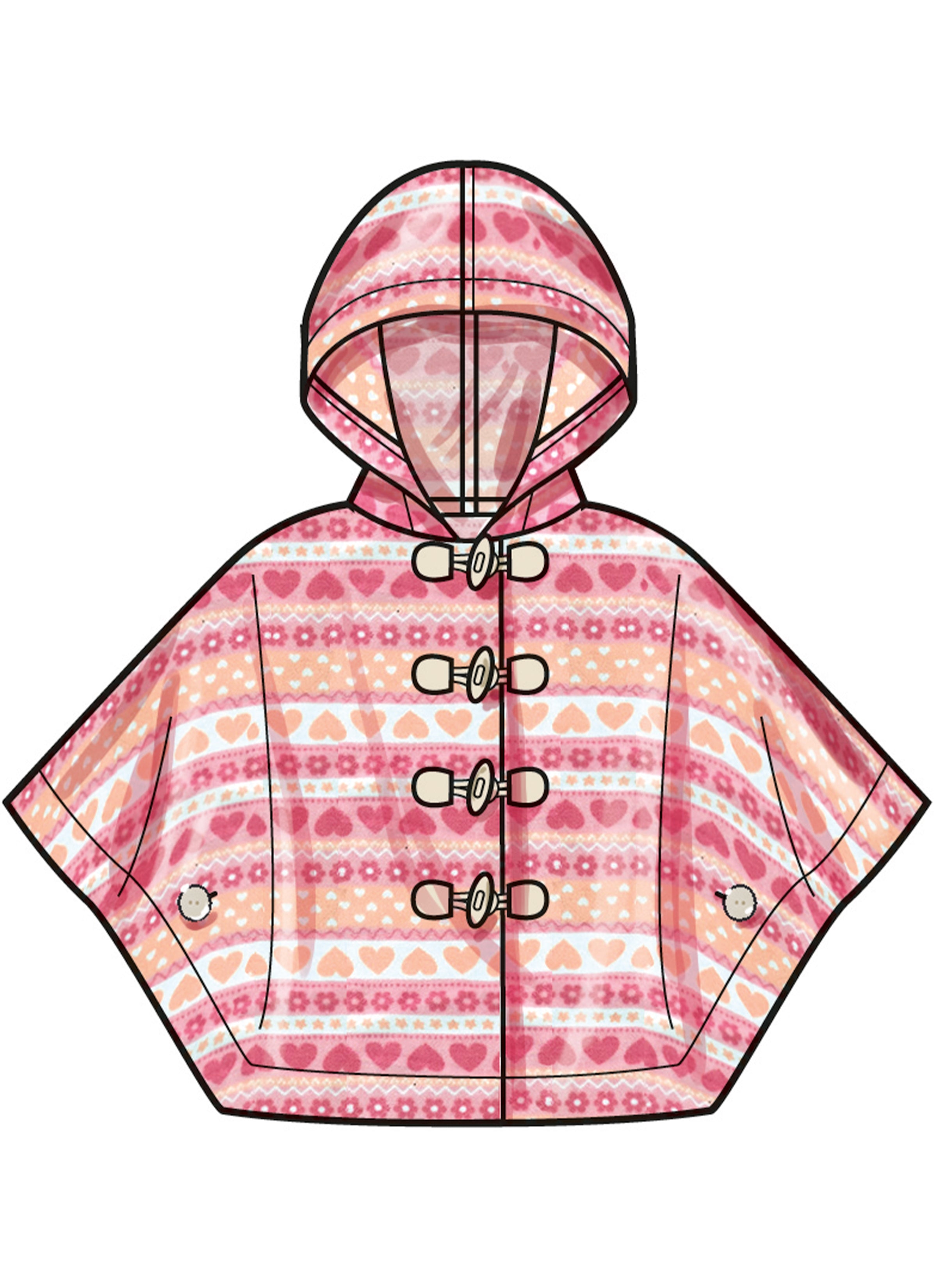 Simplicity Child/Teen Ponchos S3043