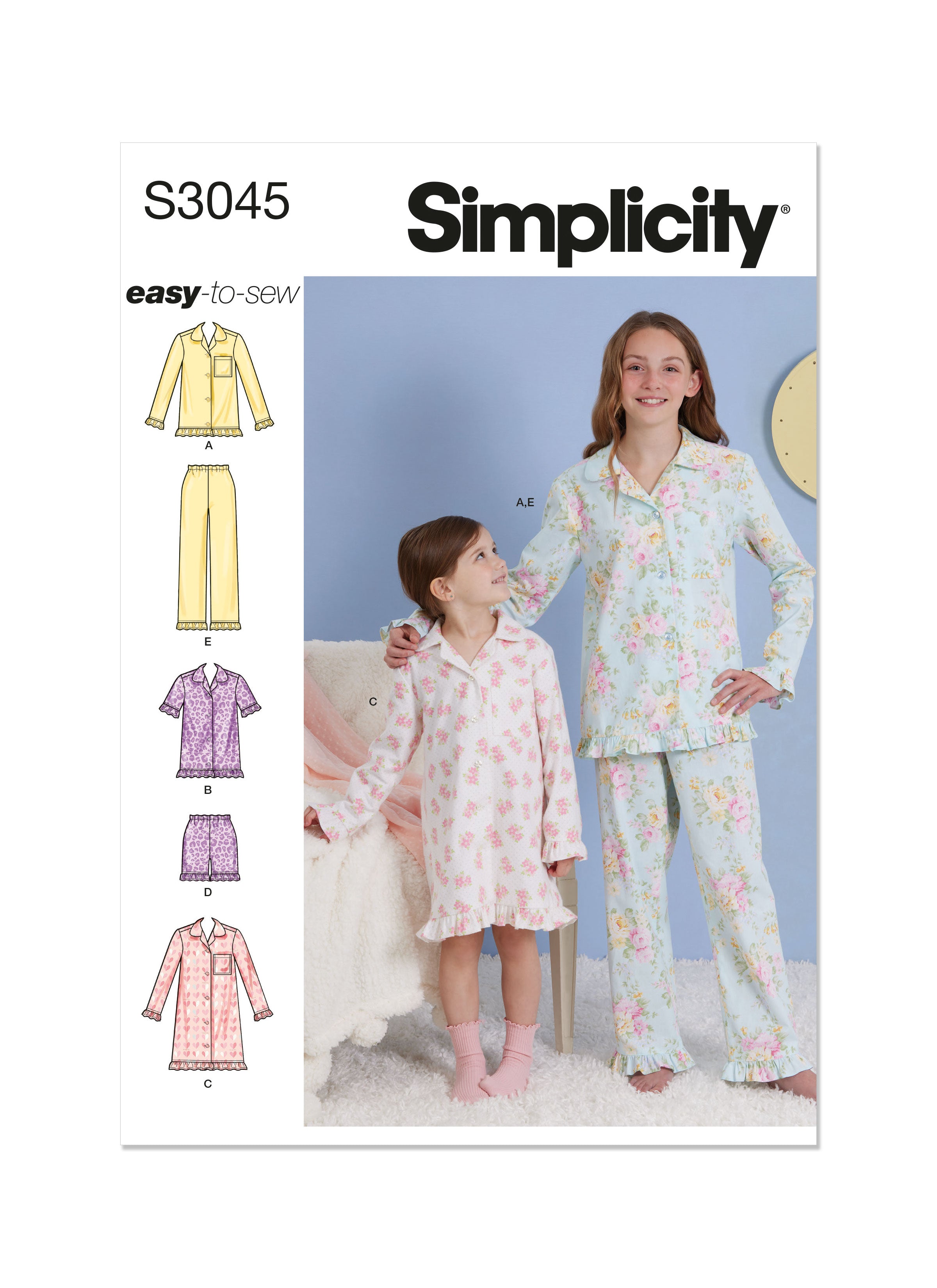 Simplicity Child/Teen Nightwear S3045