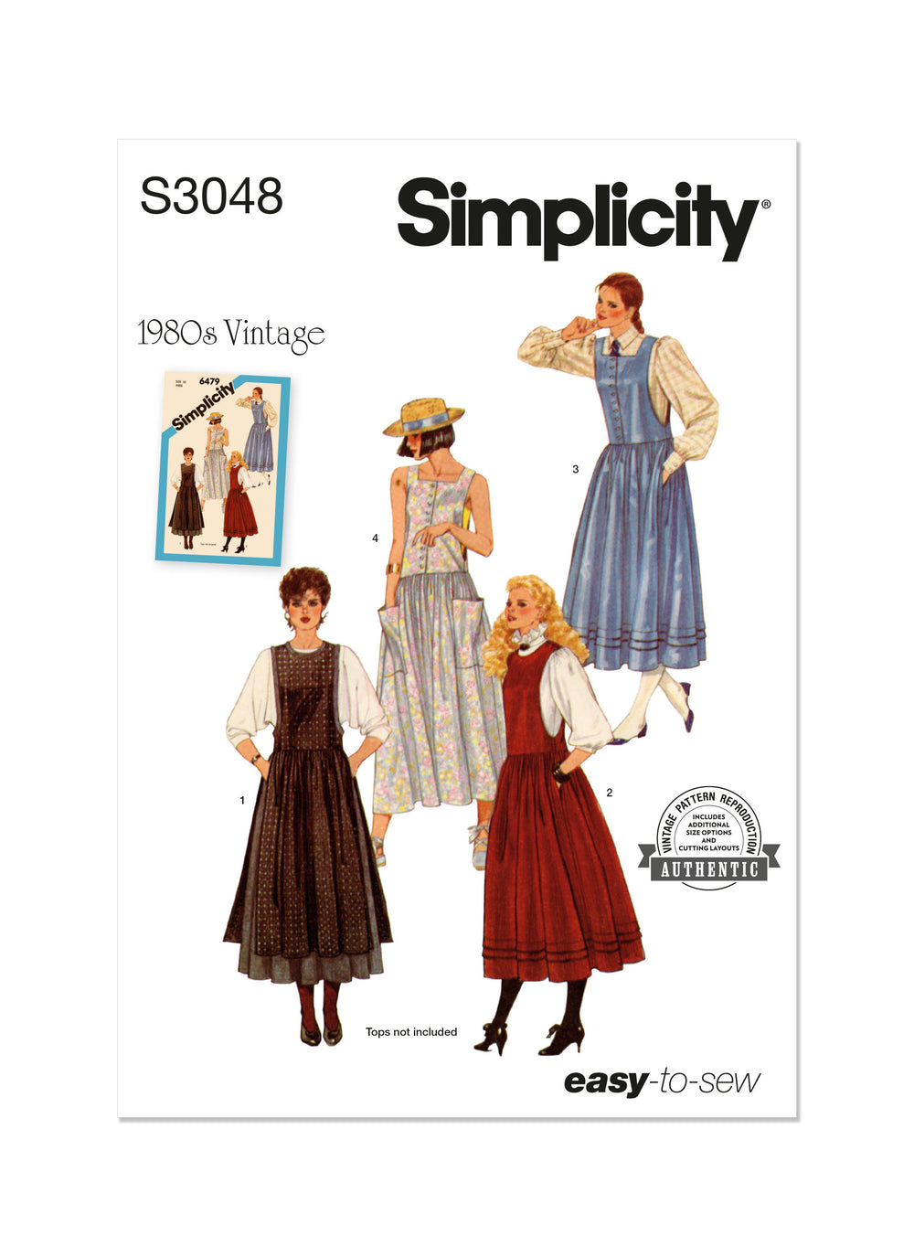 Simplicity Vintage Pinafores S3048