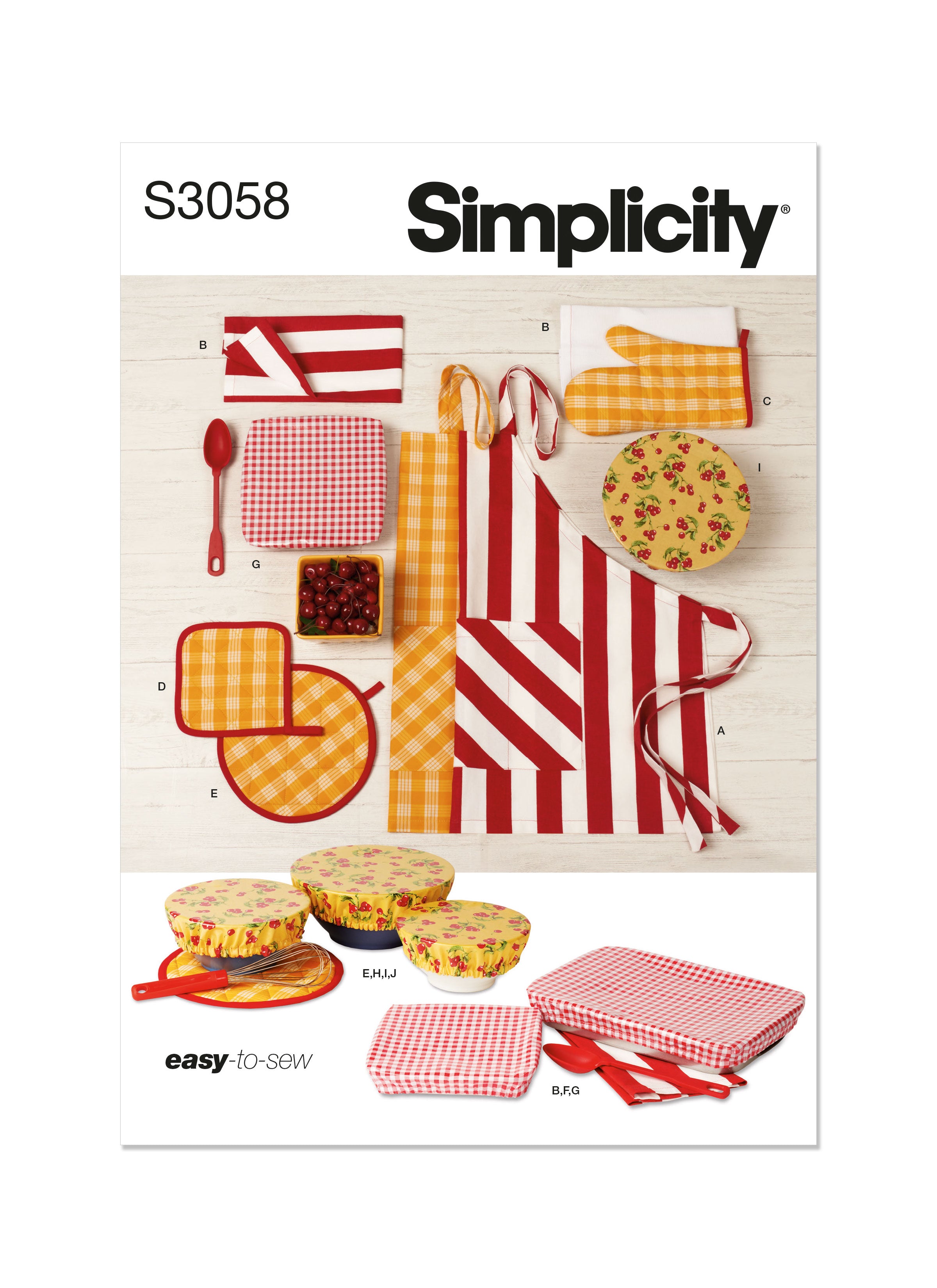 Simplicity Apron & Kitchen Accessories S3058