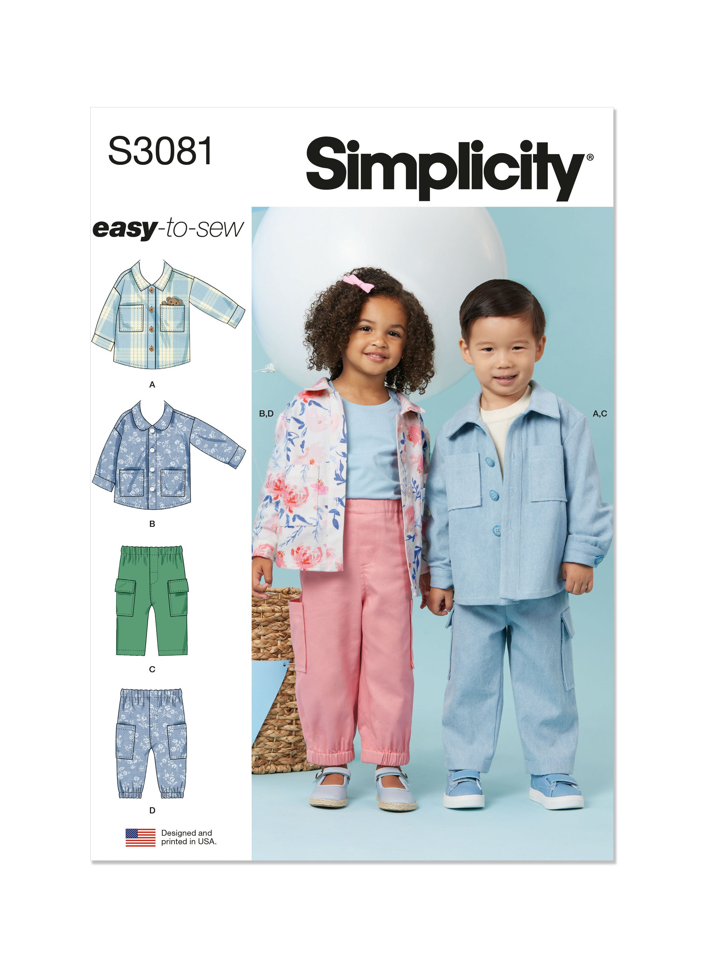 Simplicity Toddlers' Jackets and Trousers S3081