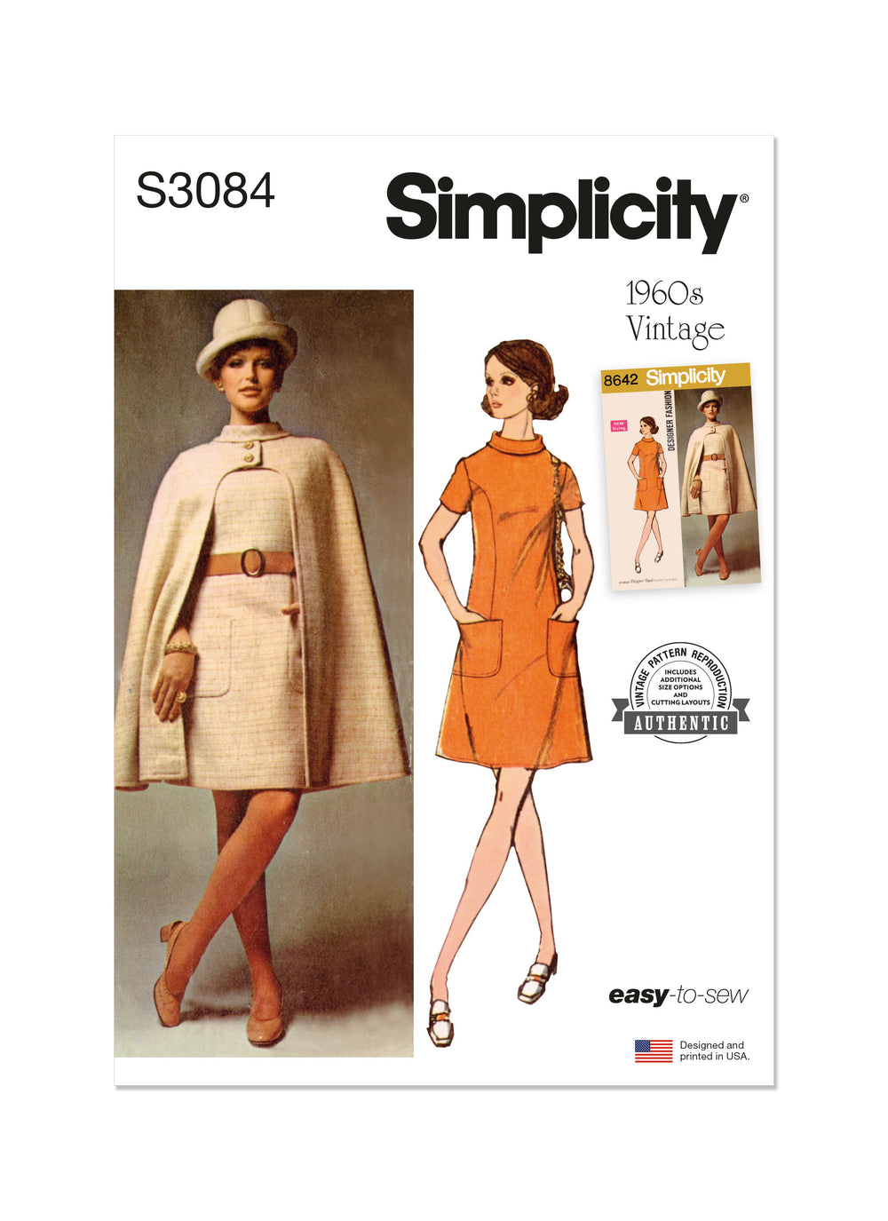 Simplicity Cape and Dress S3084