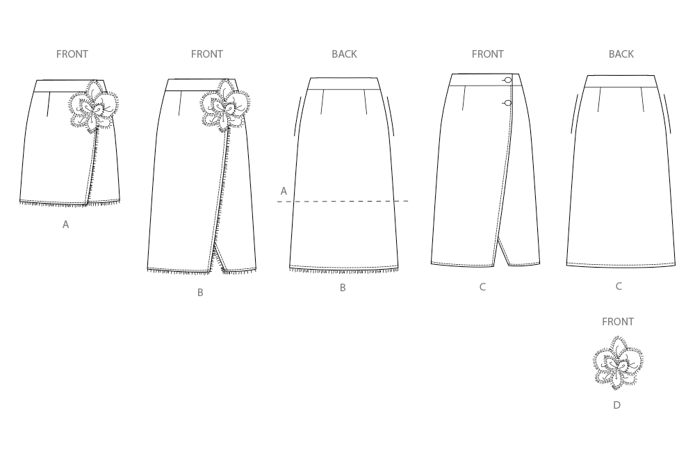 Simplicity Wrap Skirts S3104