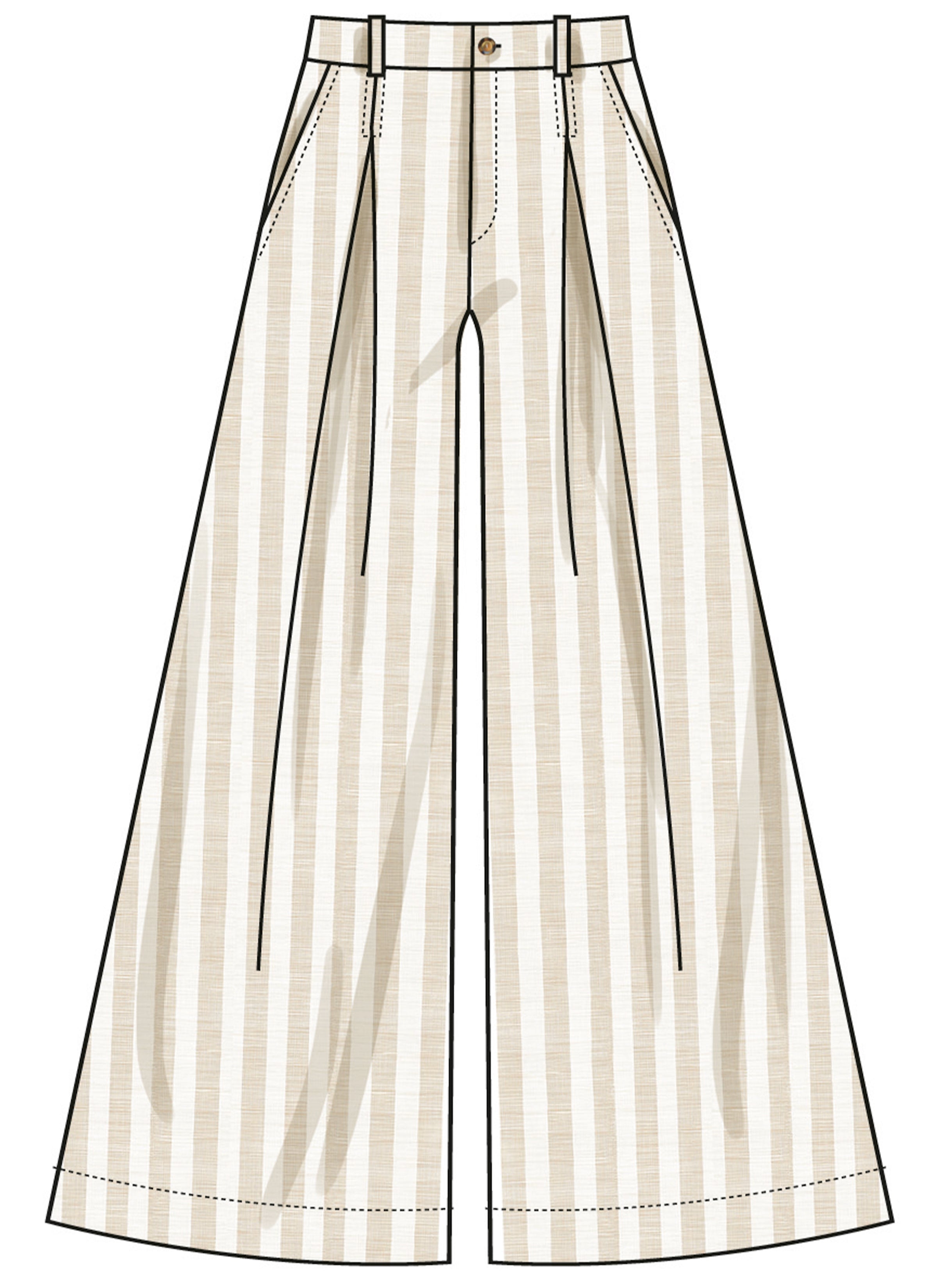 Simplicity Shorts and Trousers with Tie Belt S3106