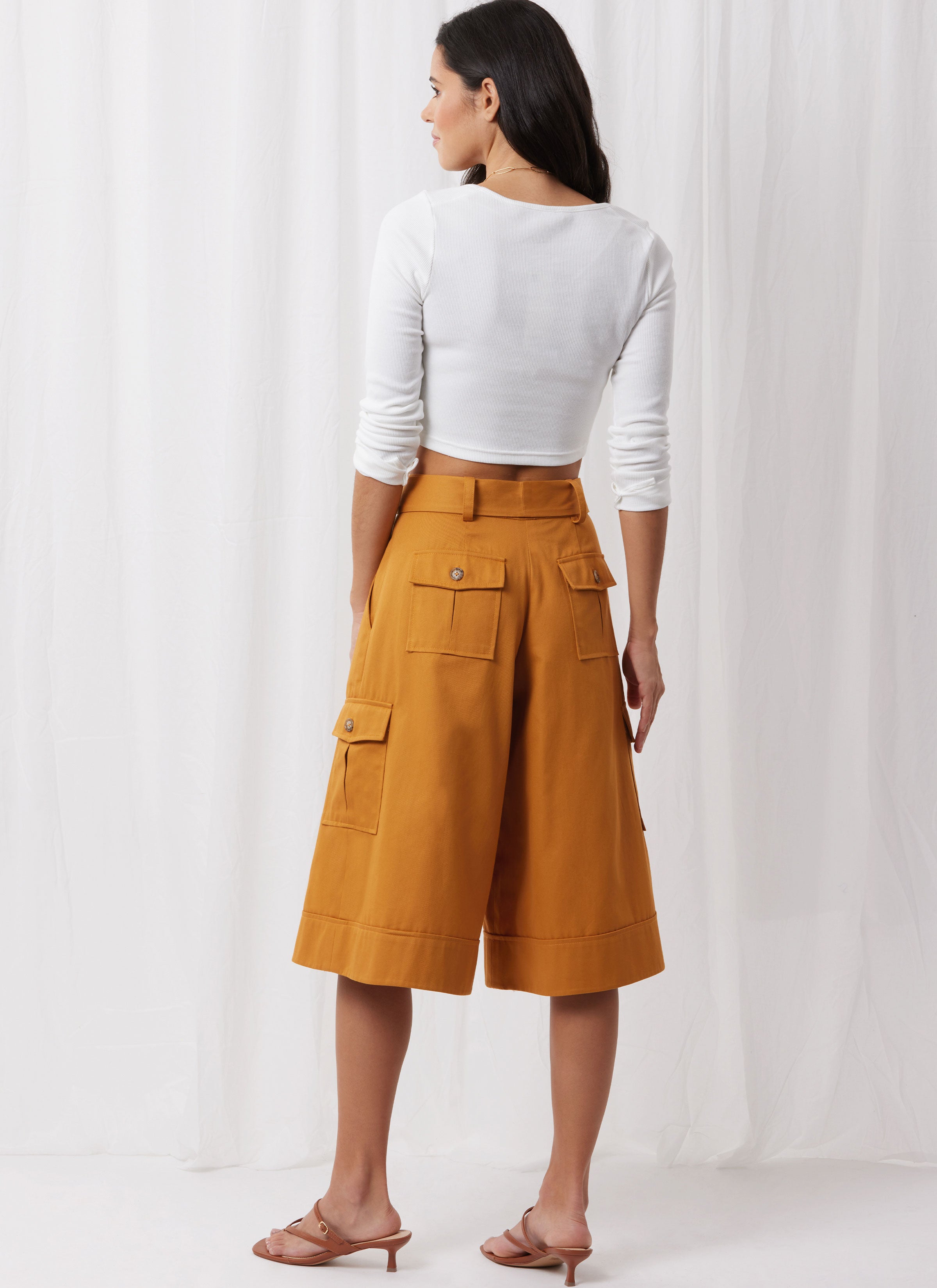 Simplicity Shorts and Trousers with Tie Belt S3106