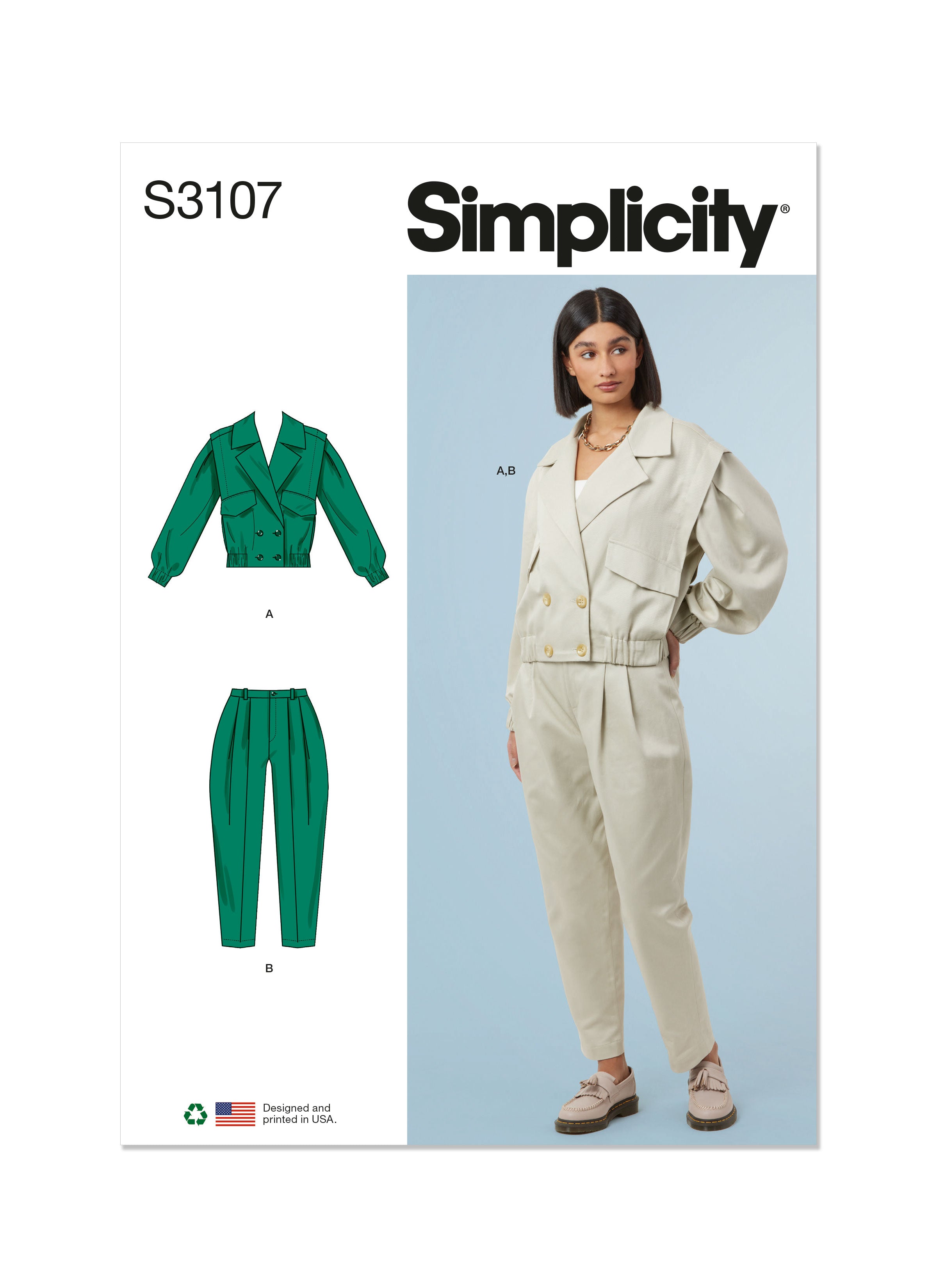 Simplicity Jacket and Trousers S3107