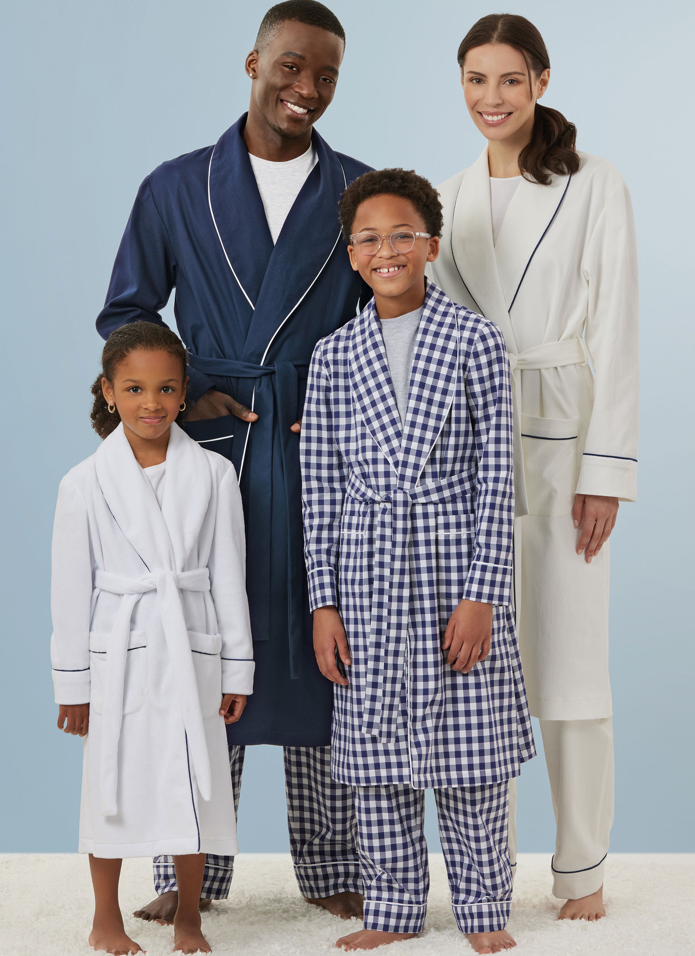 Simplicity Girls' and Boys' and Adults' Robe, Shorts and Trousers S3109