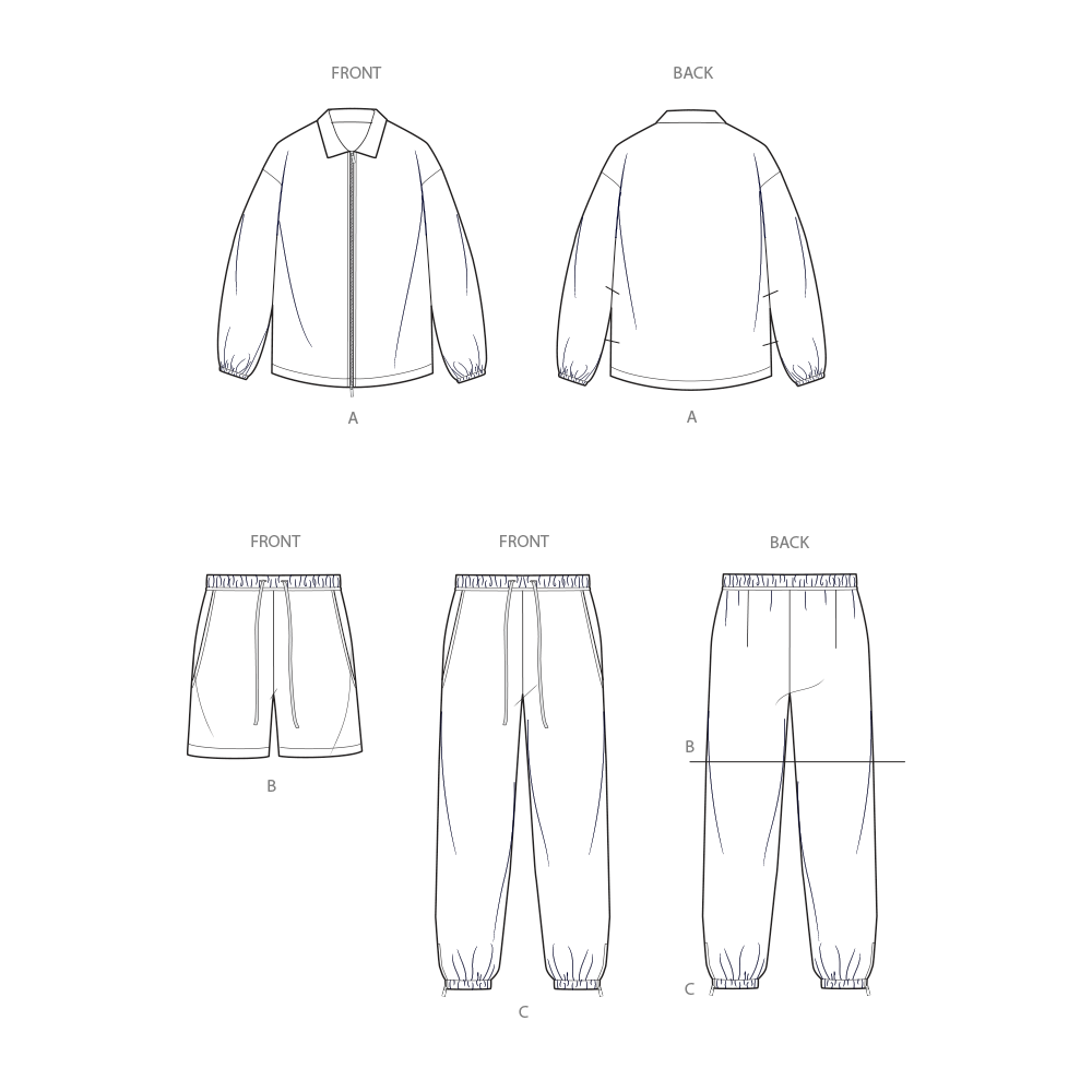 Simplicity Unisex Jacket, Shorts and Trousers S3111
