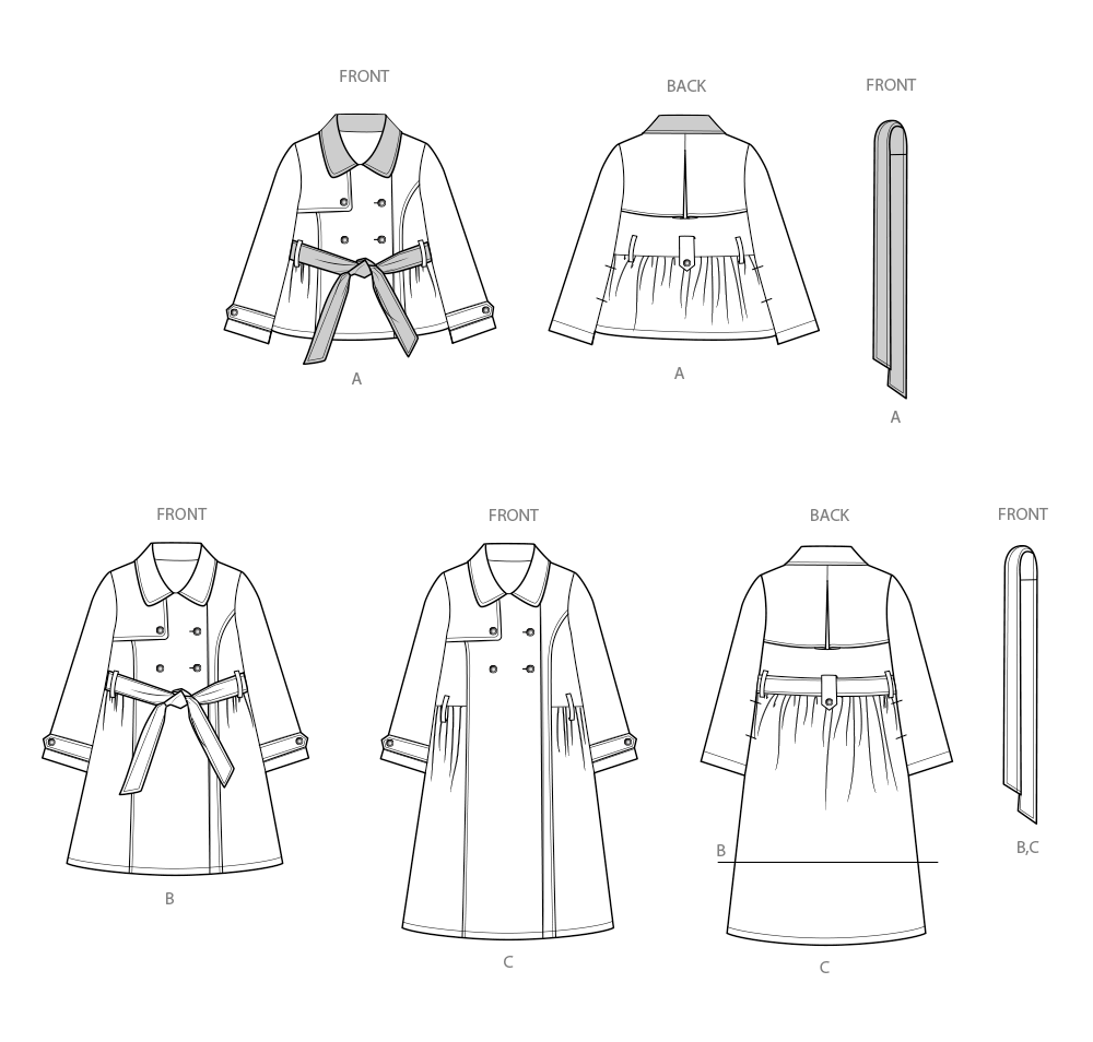 Simplicity Girl's Trench Coat S3114