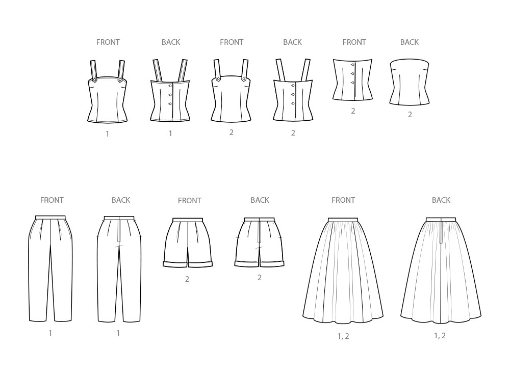 Simplicity Two-Piece Play Suit and Skirt S3115