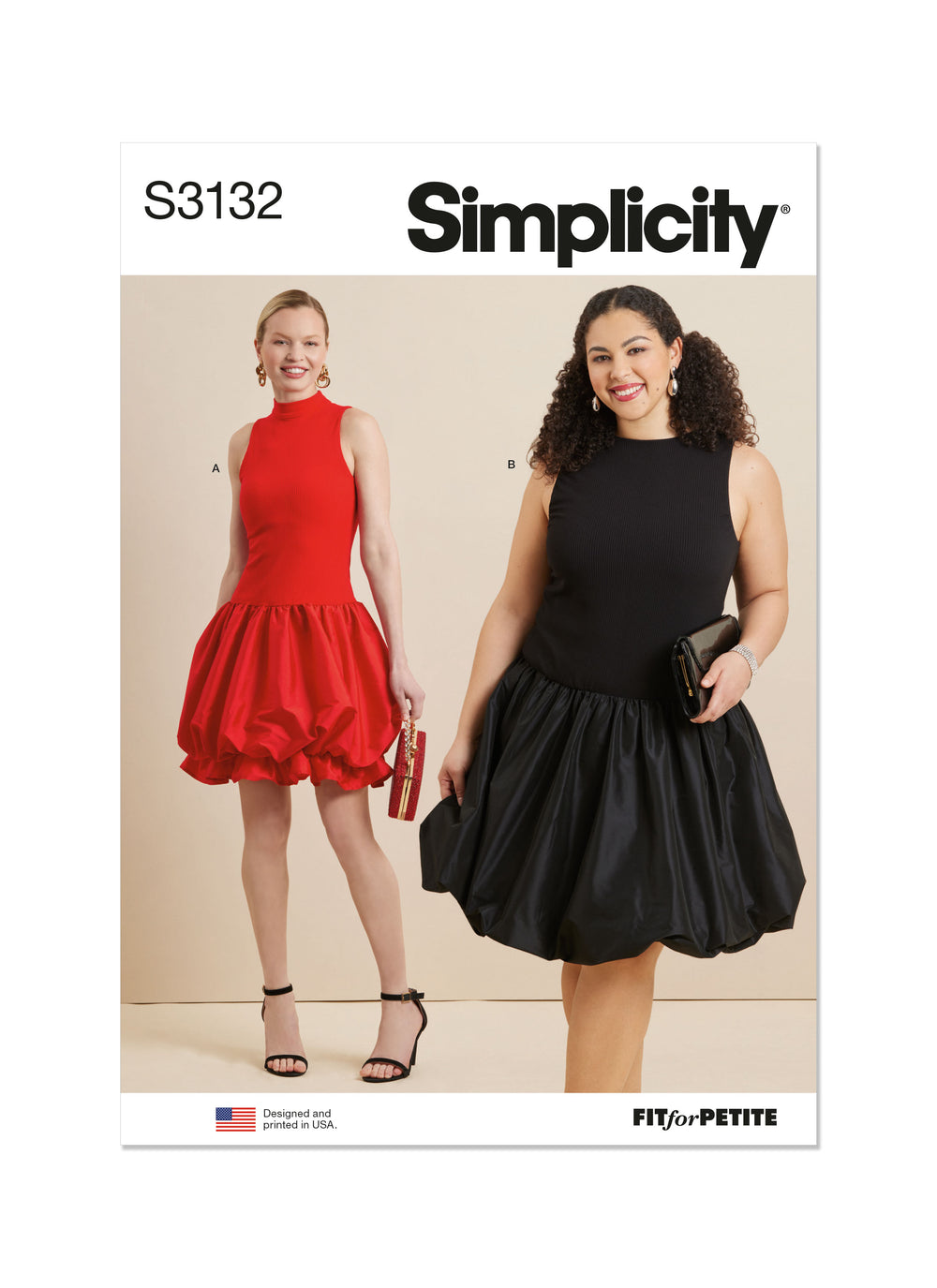 Simplicity Dress with Petite Lines S3132