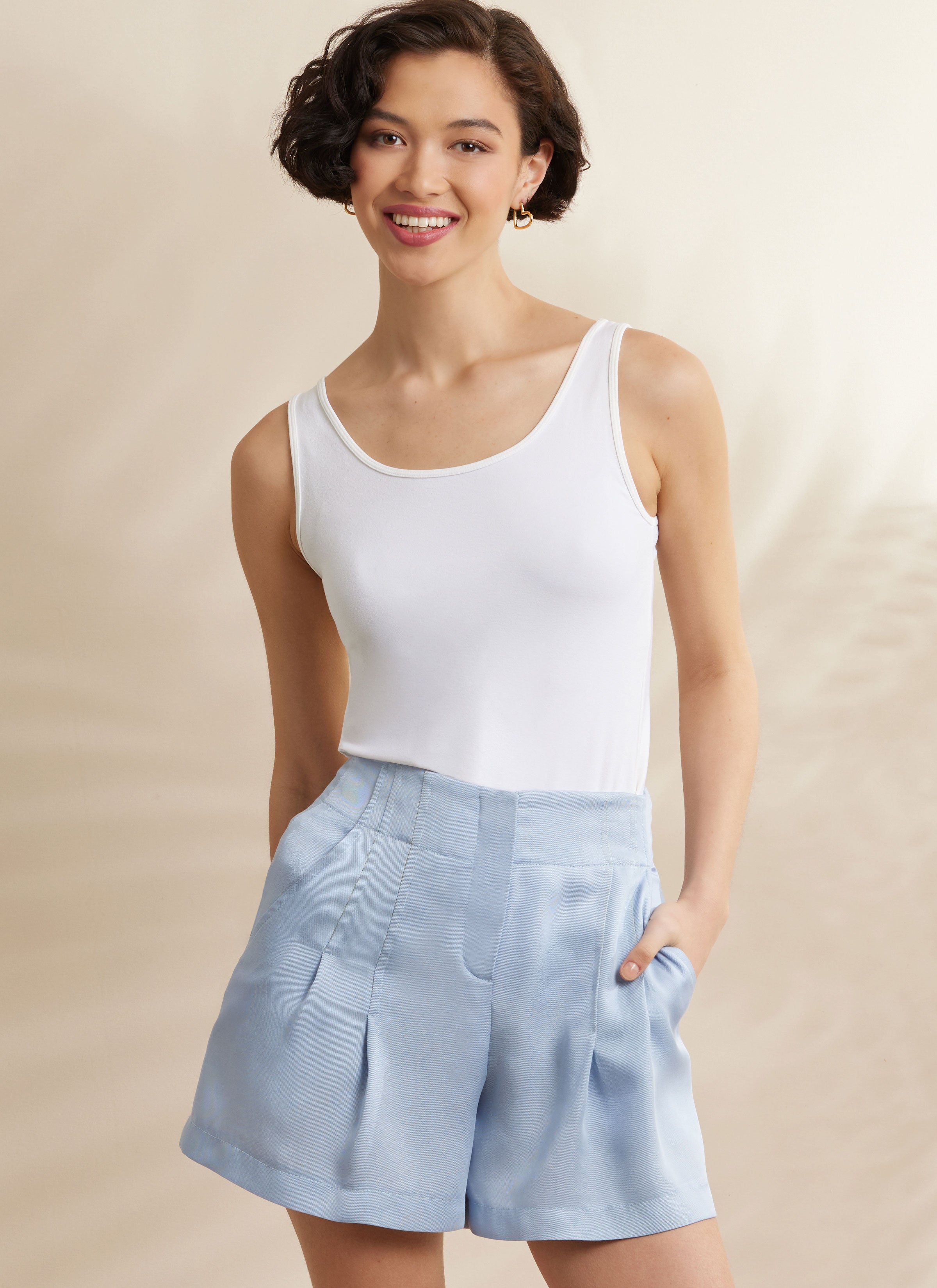 Simplicity Pleated Shorts and Trousers S3137