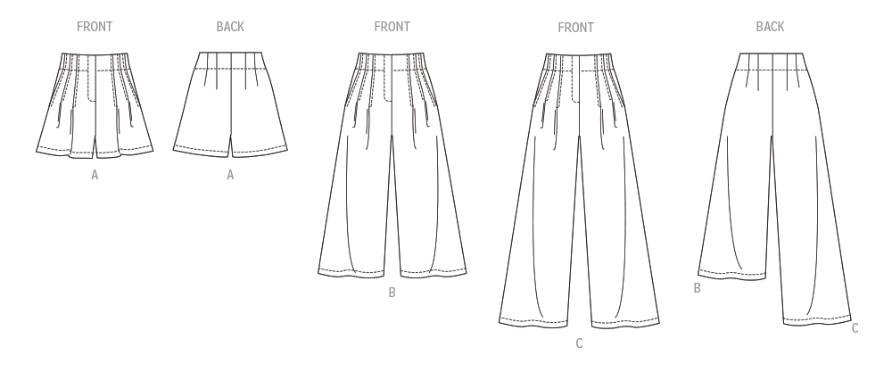 Simplicity Pleated Shorts and Trousers S3137