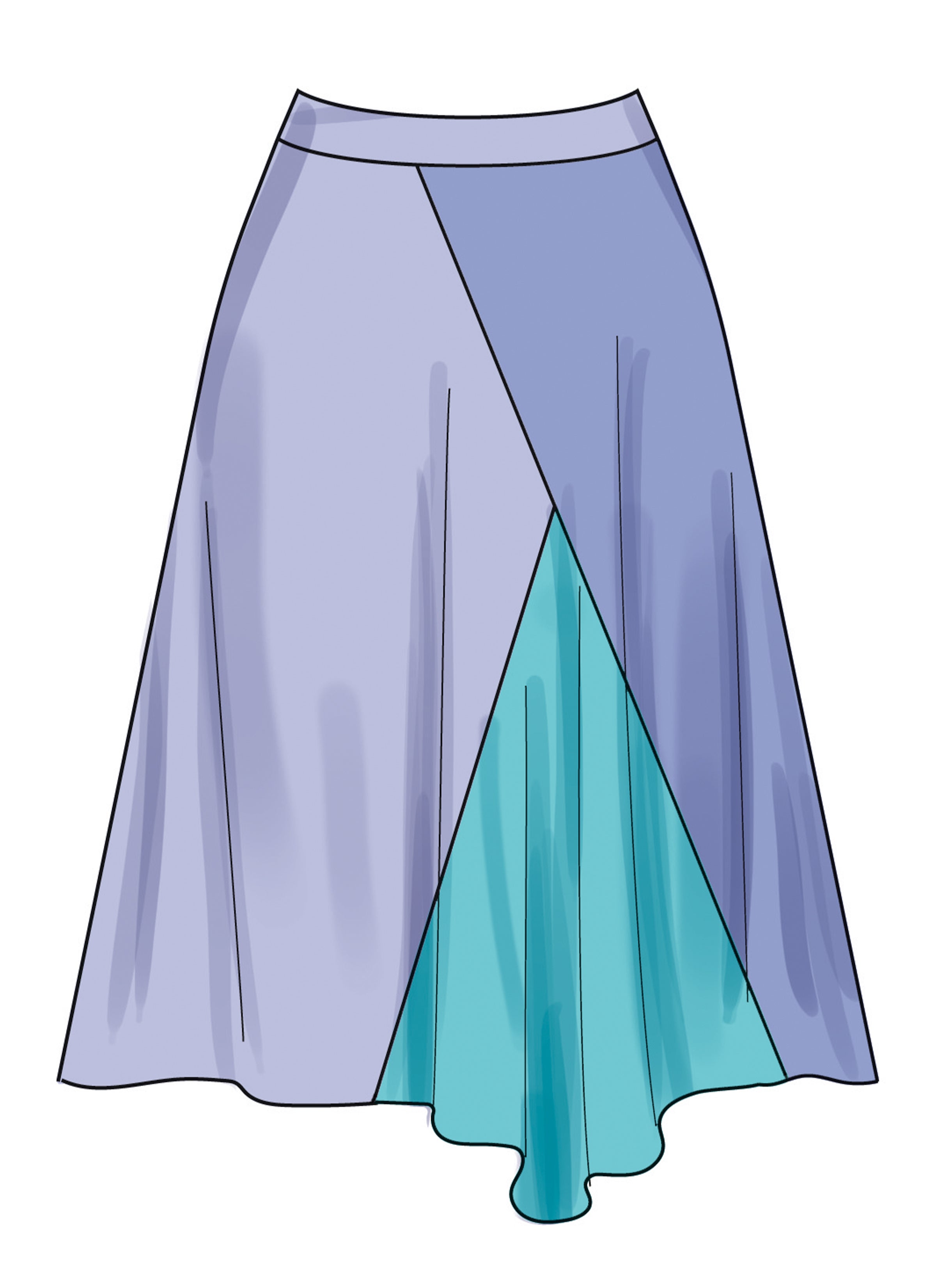 Simplicity Godet Skirt S3138