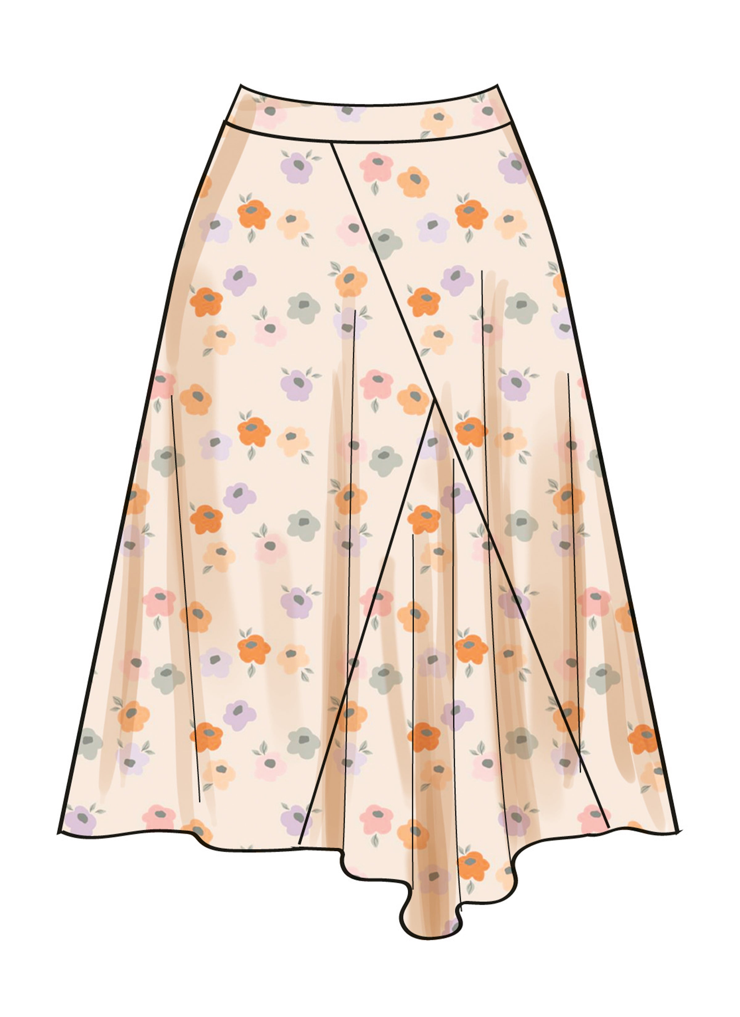 Simplicity Godet Skirt S3138