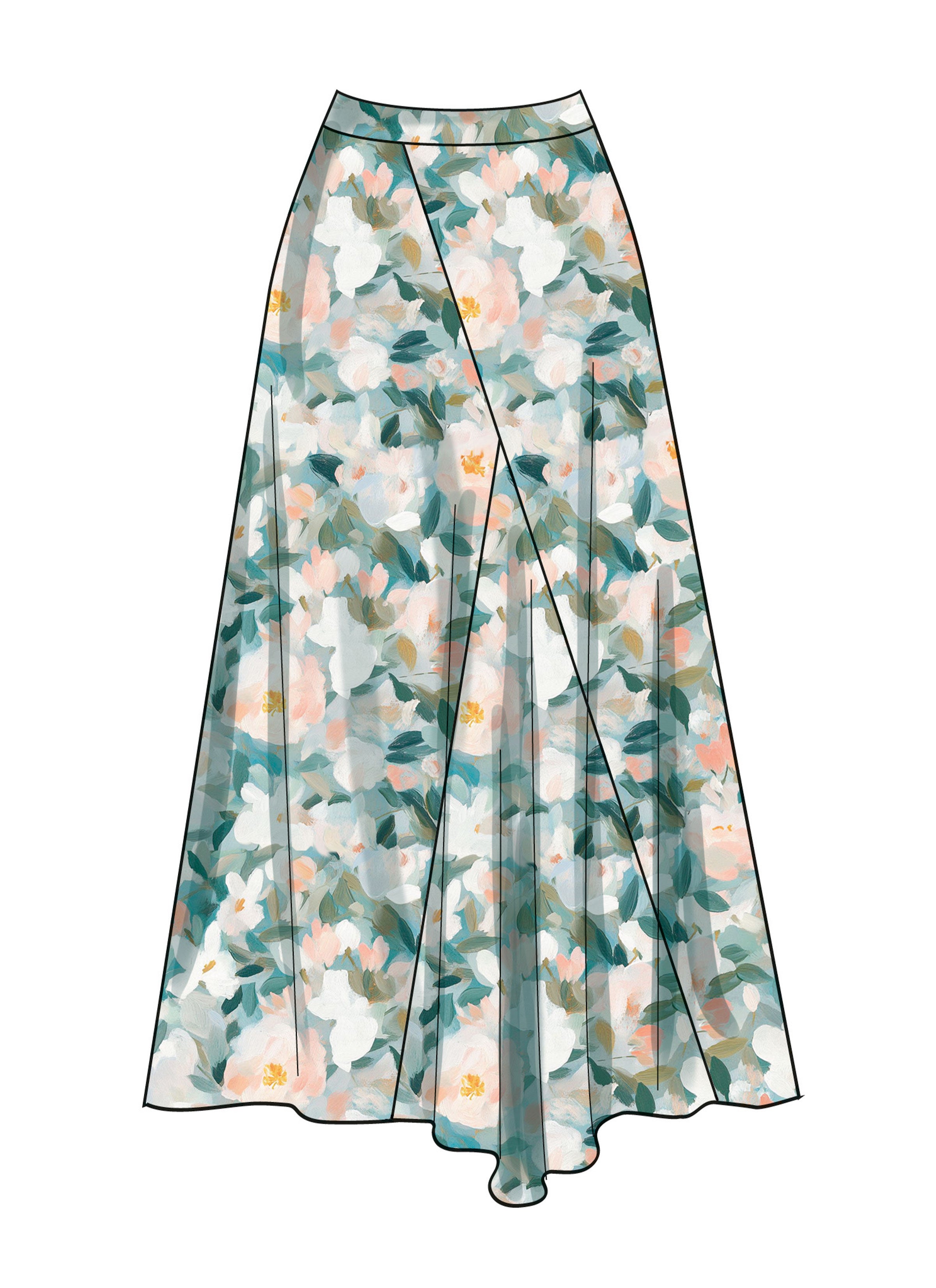 Simplicity Godet Skirt S3138