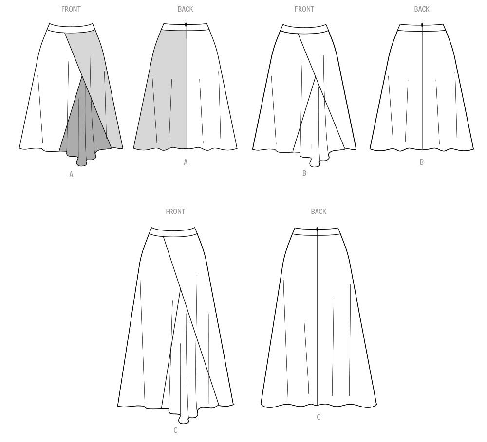 Simplicity Godet Skirt S3138