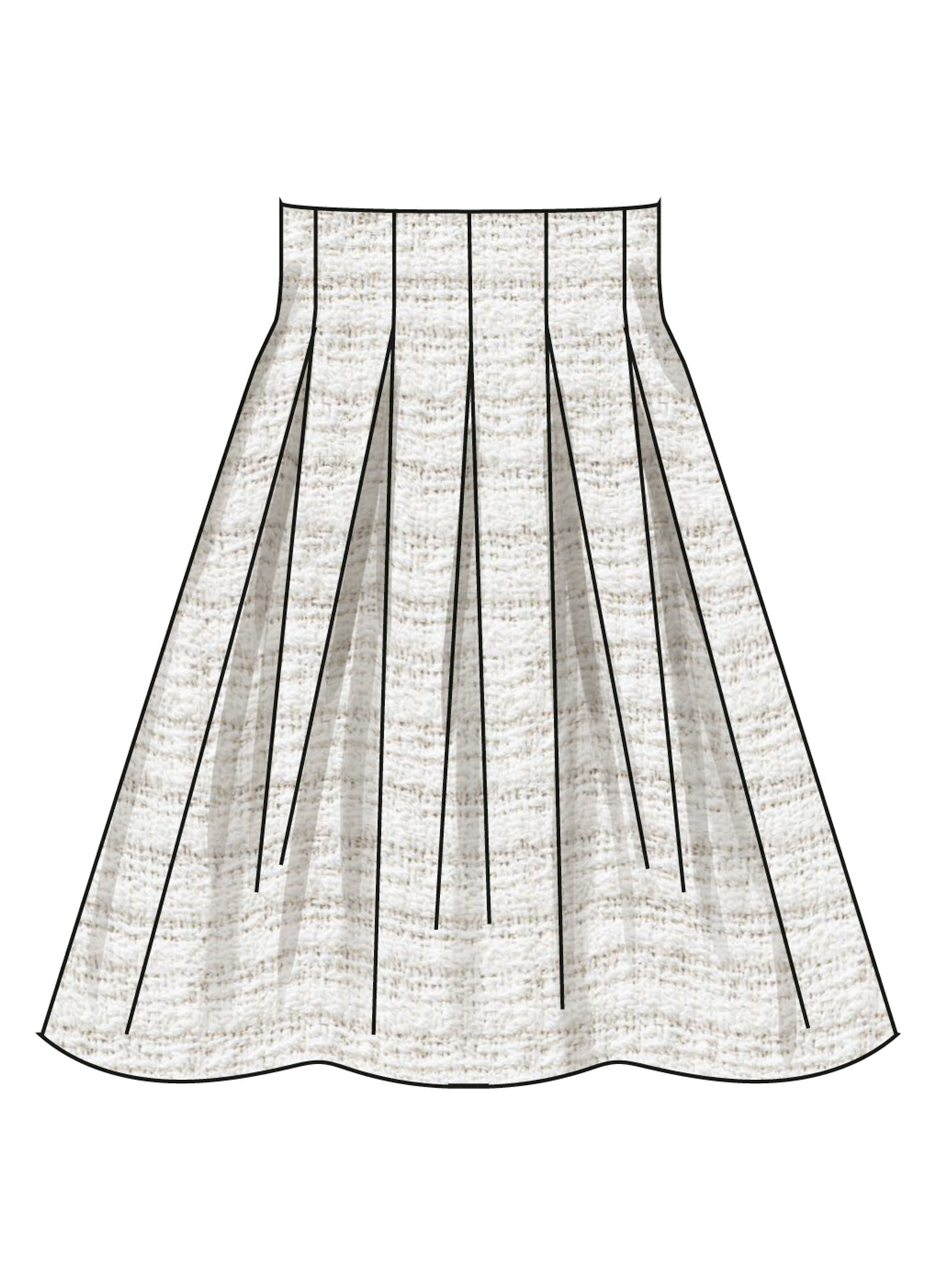 Simplicity Pleated Skirt and Belt S3139