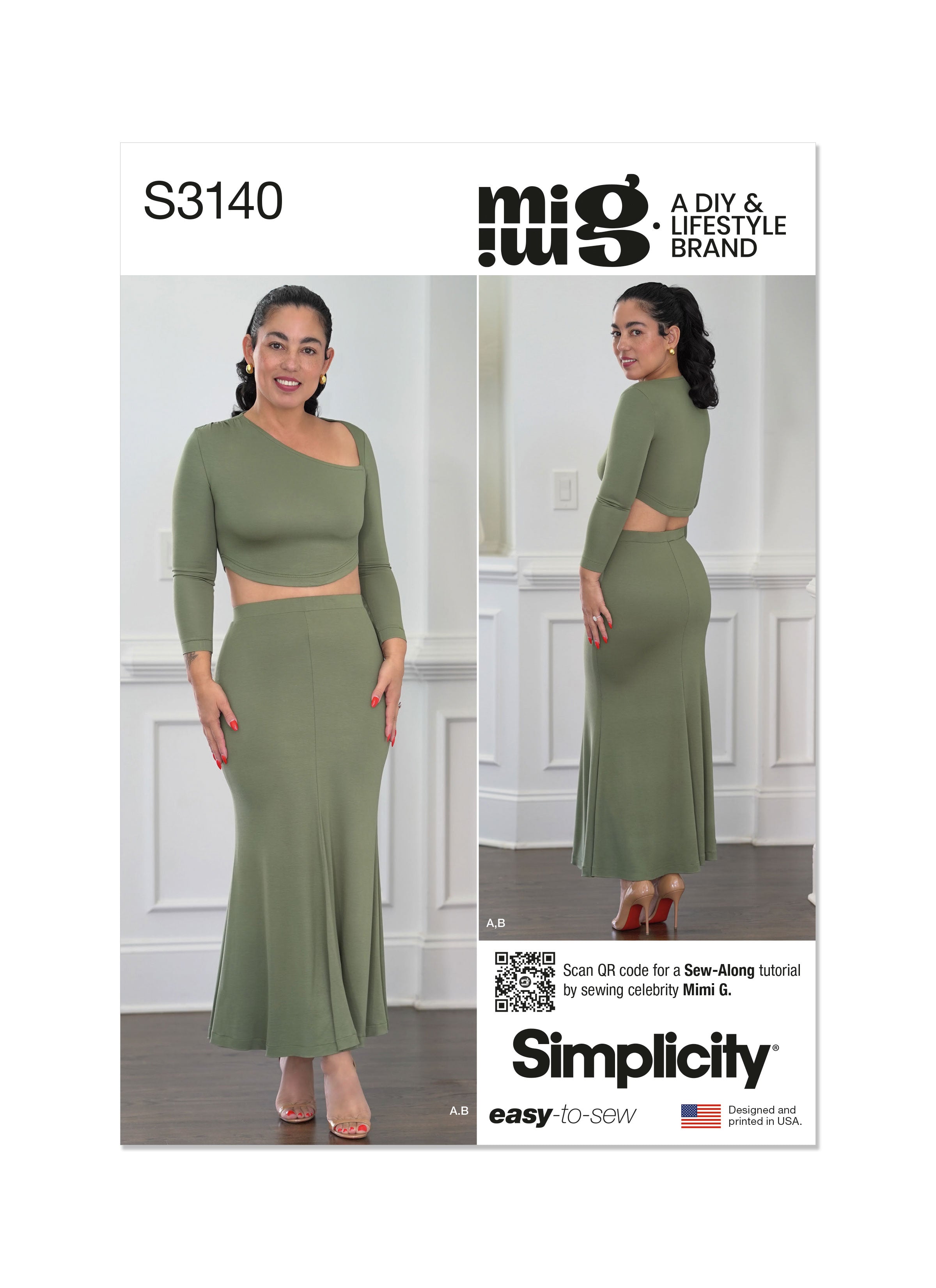 Simplicity Knit Top and Skirt by Mimi G Style S3140