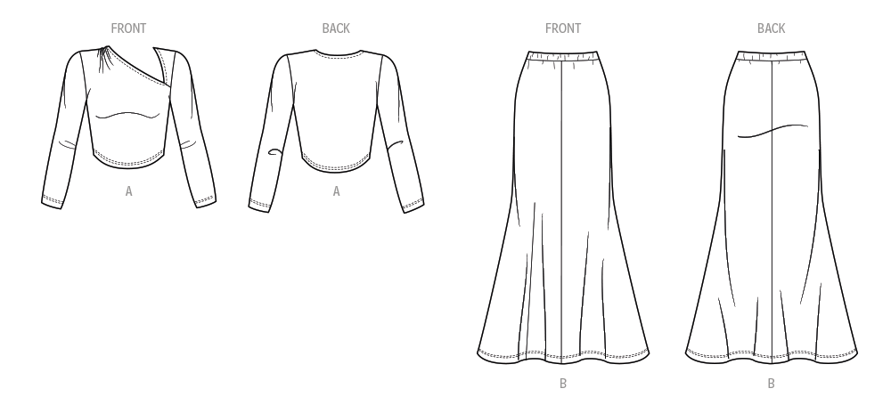 Simplicity Knit Top and Skirt by Mimi G Style S3140