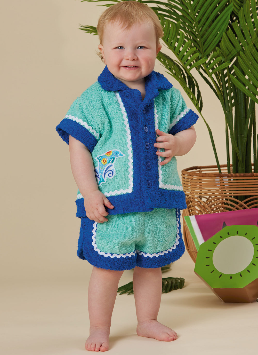 Simplicity Babies' Contrast Shirt and Shorts S3145