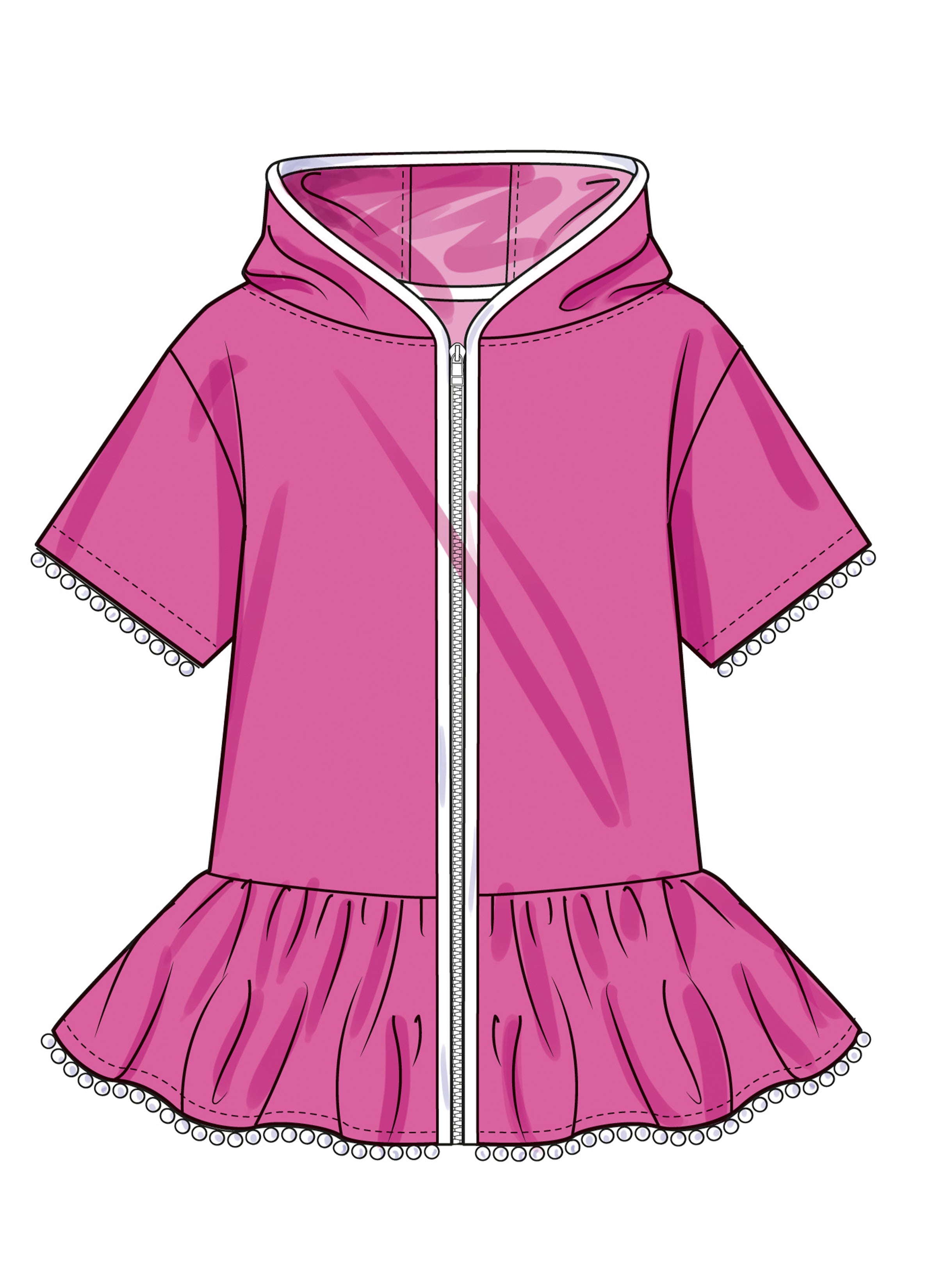 Simplicity Children's and Girls' Hooded Cover Up S3147