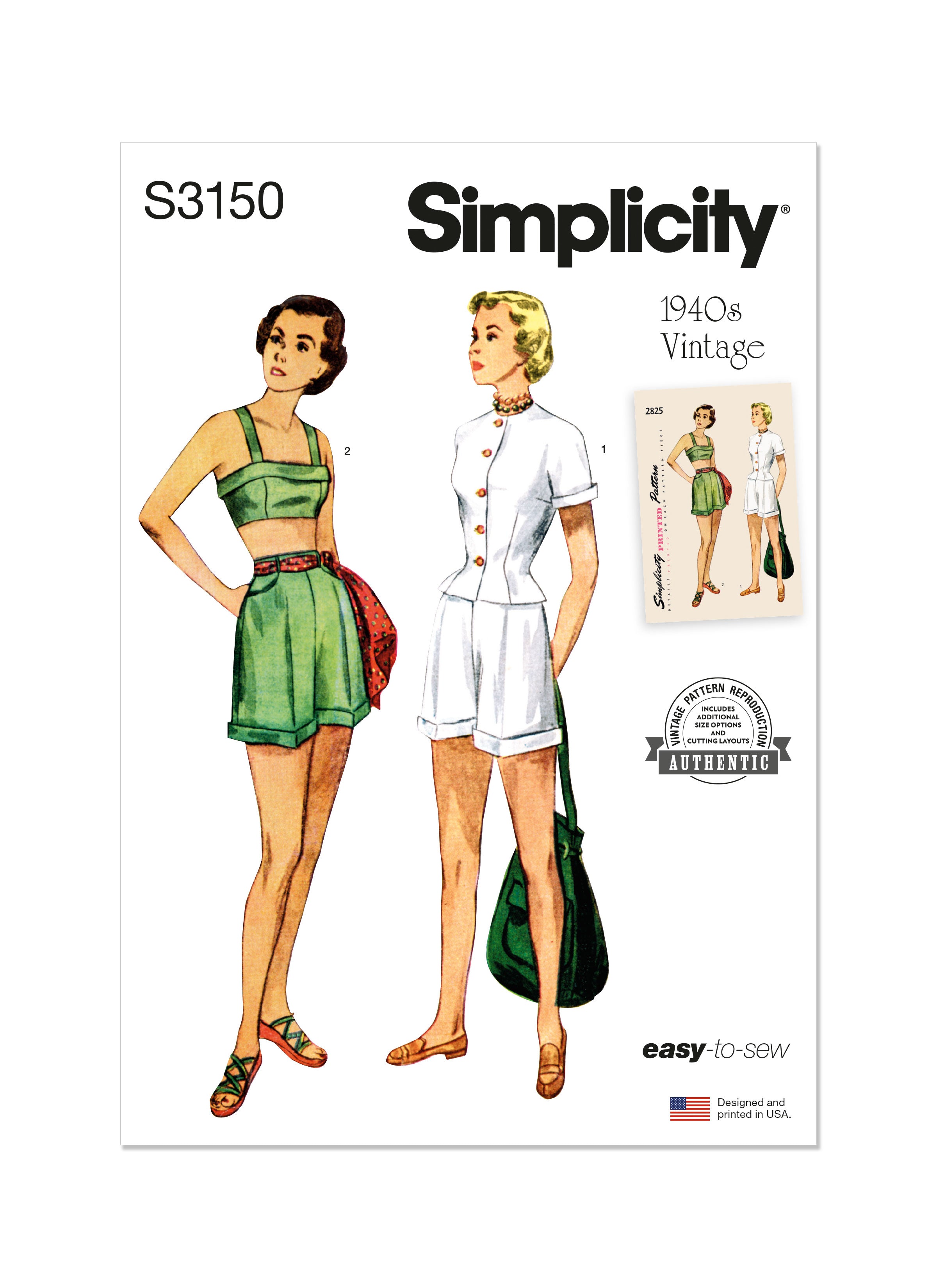 Simplicity Jacket, Bra and Shorts S3150