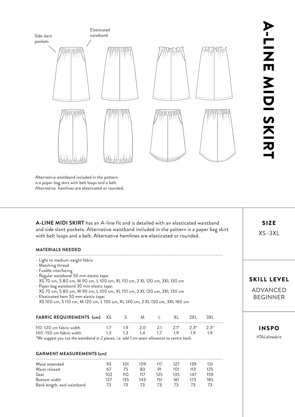 The Assembly Line A-line Midi Skirt – The Fold Line