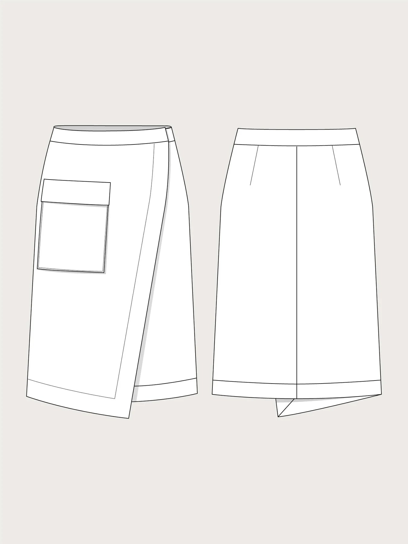 The Assembly Line Asymmetric Midi Skirt