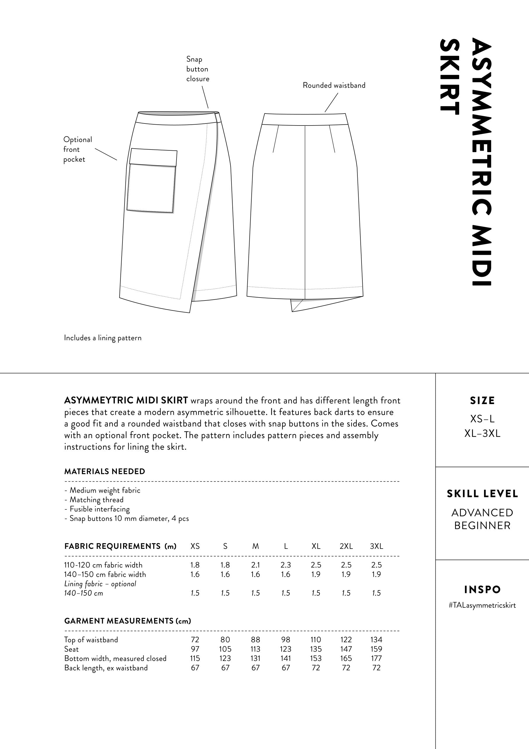 The Assembly Line Asymmetric Midi Skirt