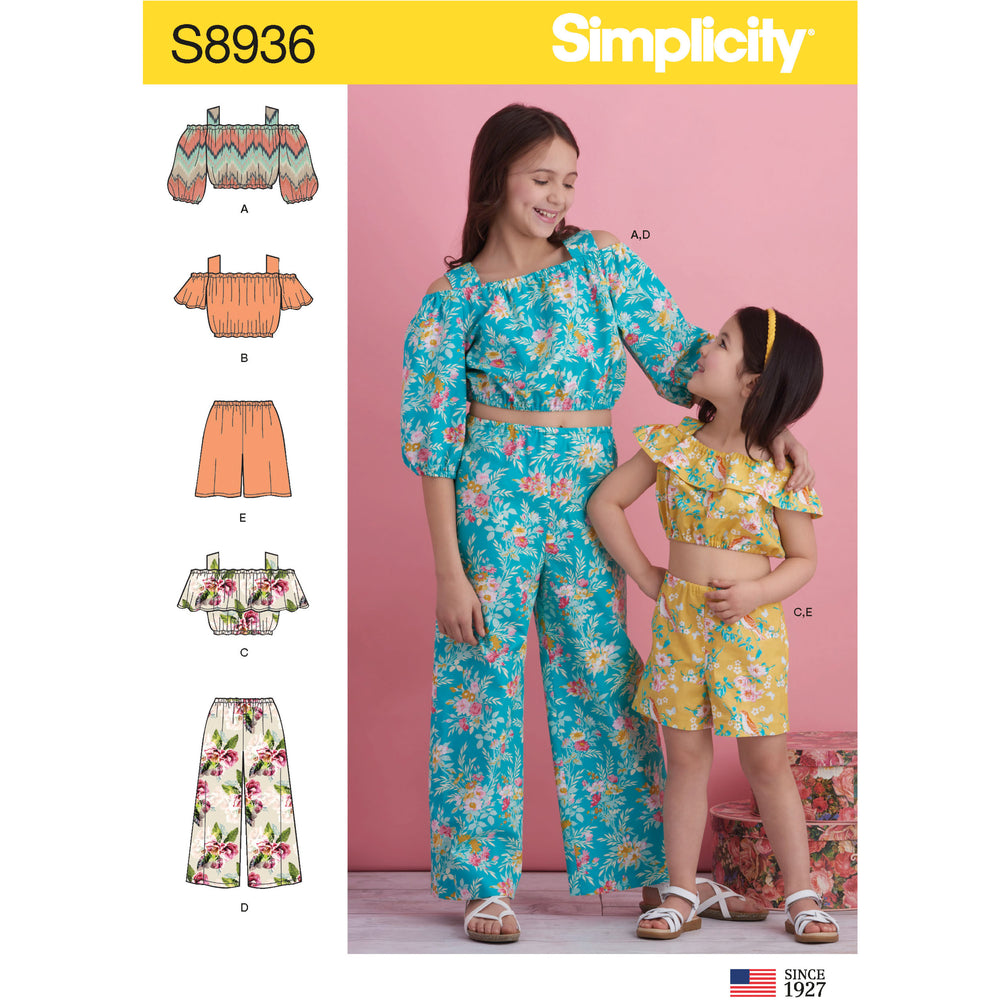 Simplicity Top, Shorts and Trousers S8936
