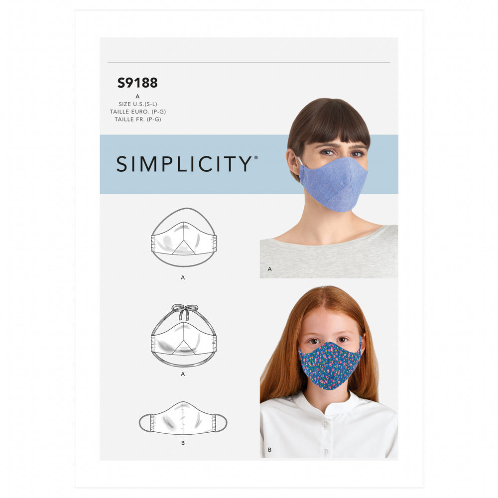 Simplicity Family Face Masks S9188