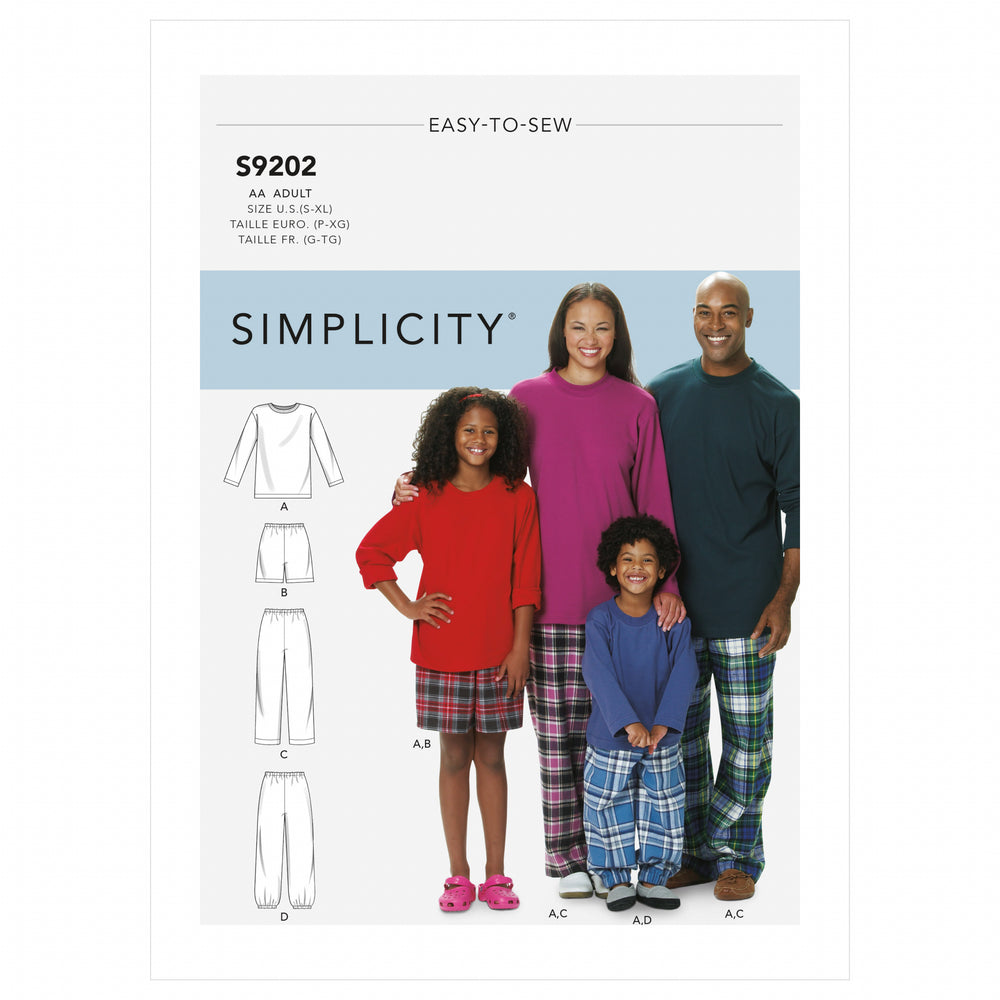 Simplicity Adult/Child/Teen Nightwear S9202