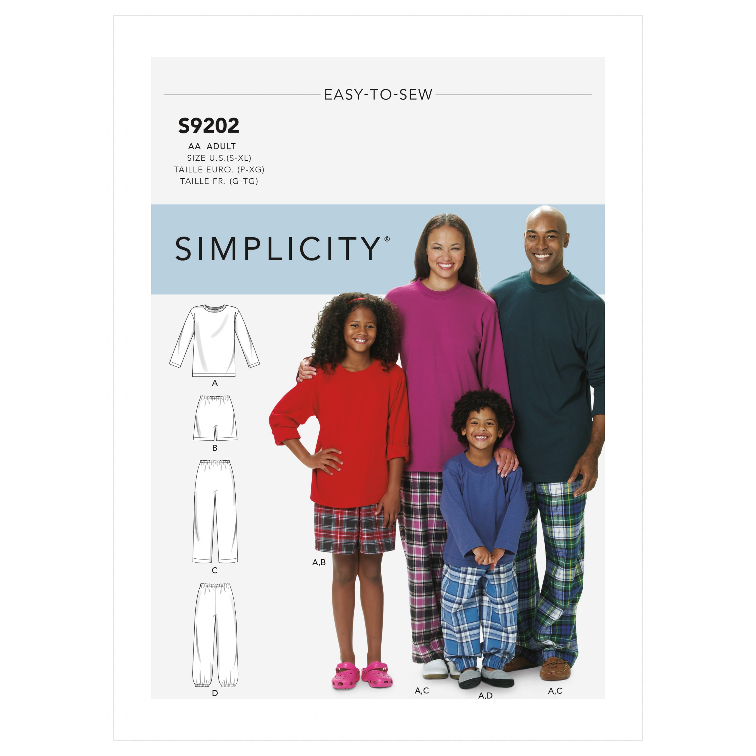 Simplicity Adult/Child/Teen Nightwear S9202